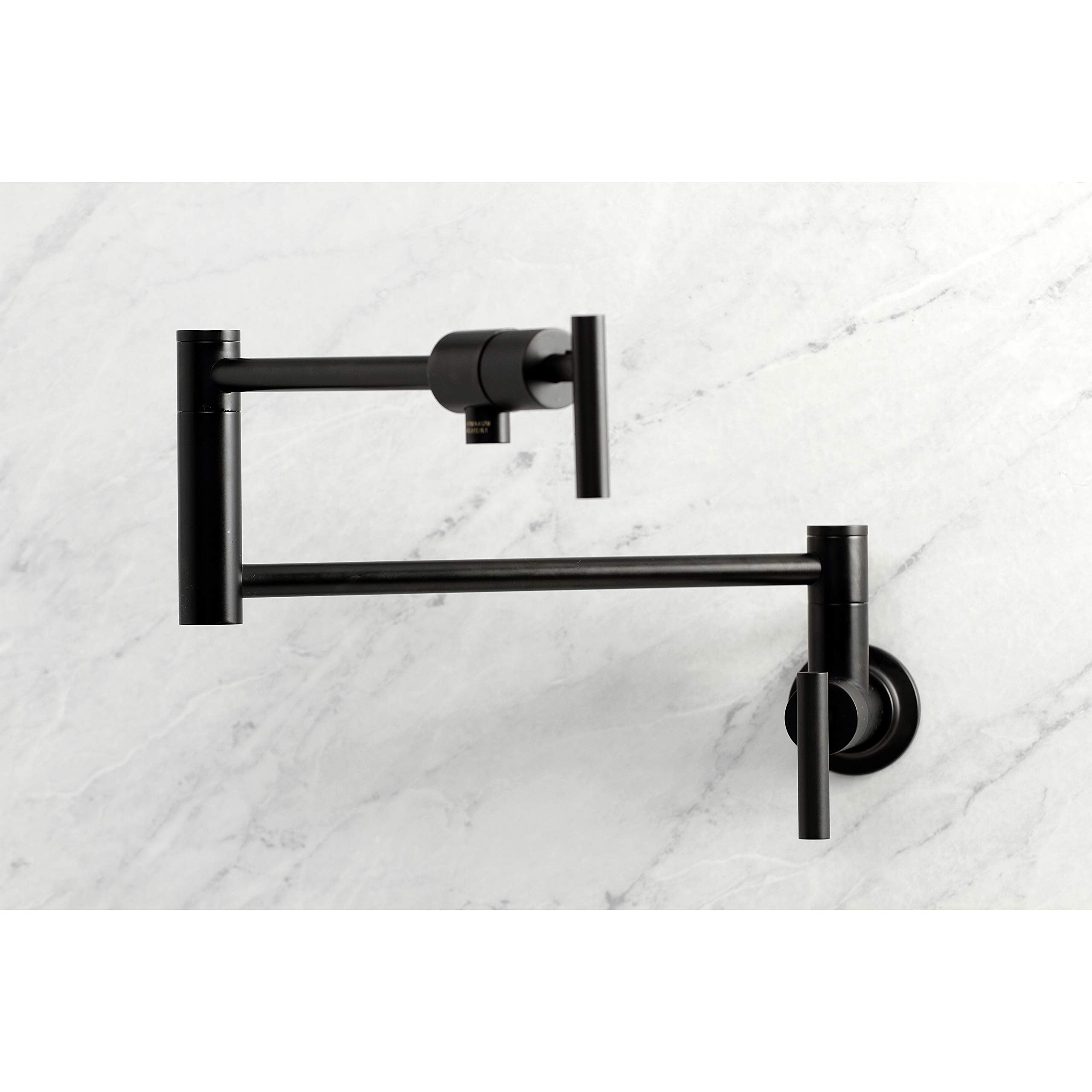 Kingston Brass Ks4100Cml Manhattan Pot Filler, Matte Black
