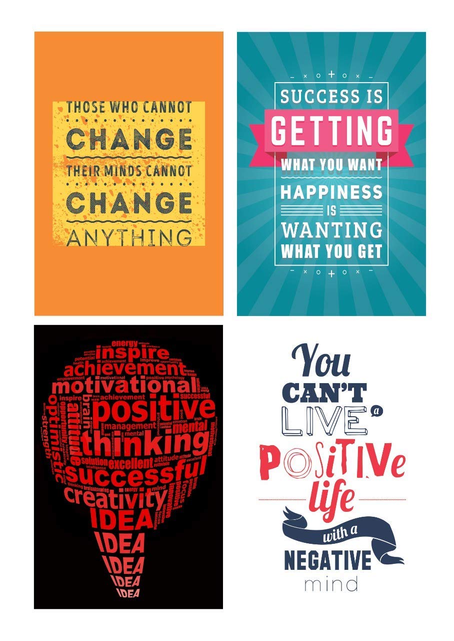 Printelligent Paper Motivational Quotes Posters, Multicolour, 12X18