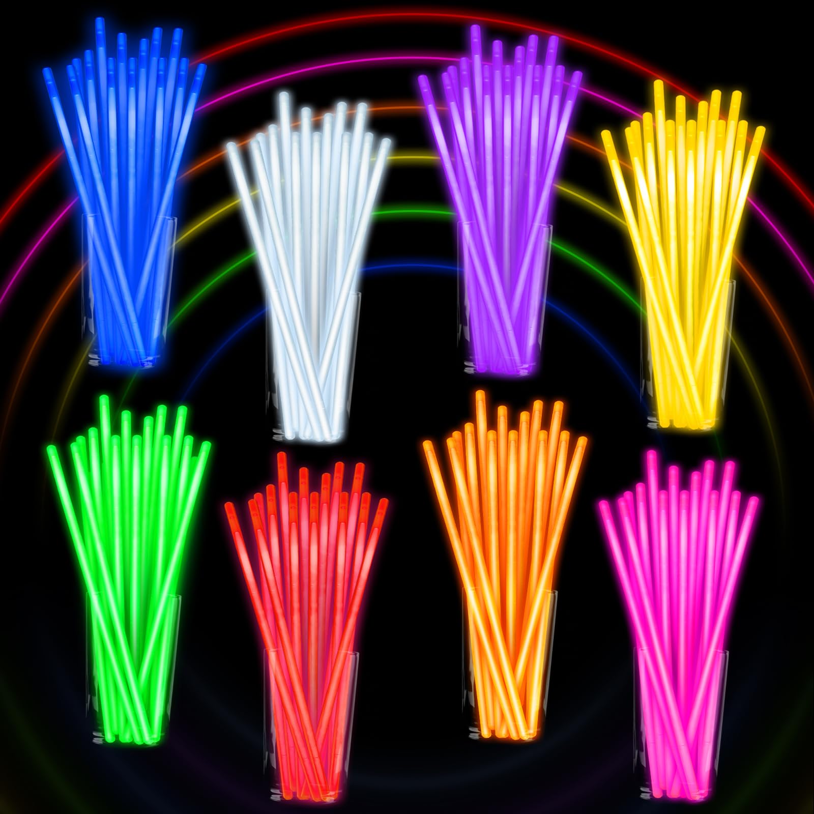 SpringFlower 1000 Pcs Ultra Bright Glow Sticks, Glow Sticks Bracelets For Kids Party Favors, Glow in The Dark Party Supplies, Ne