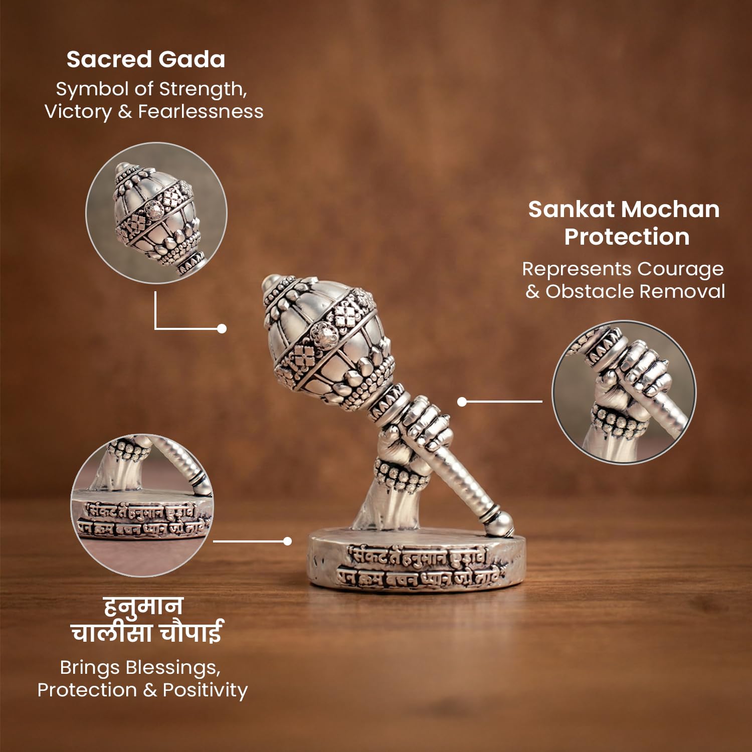 Silver Hanuman Gada