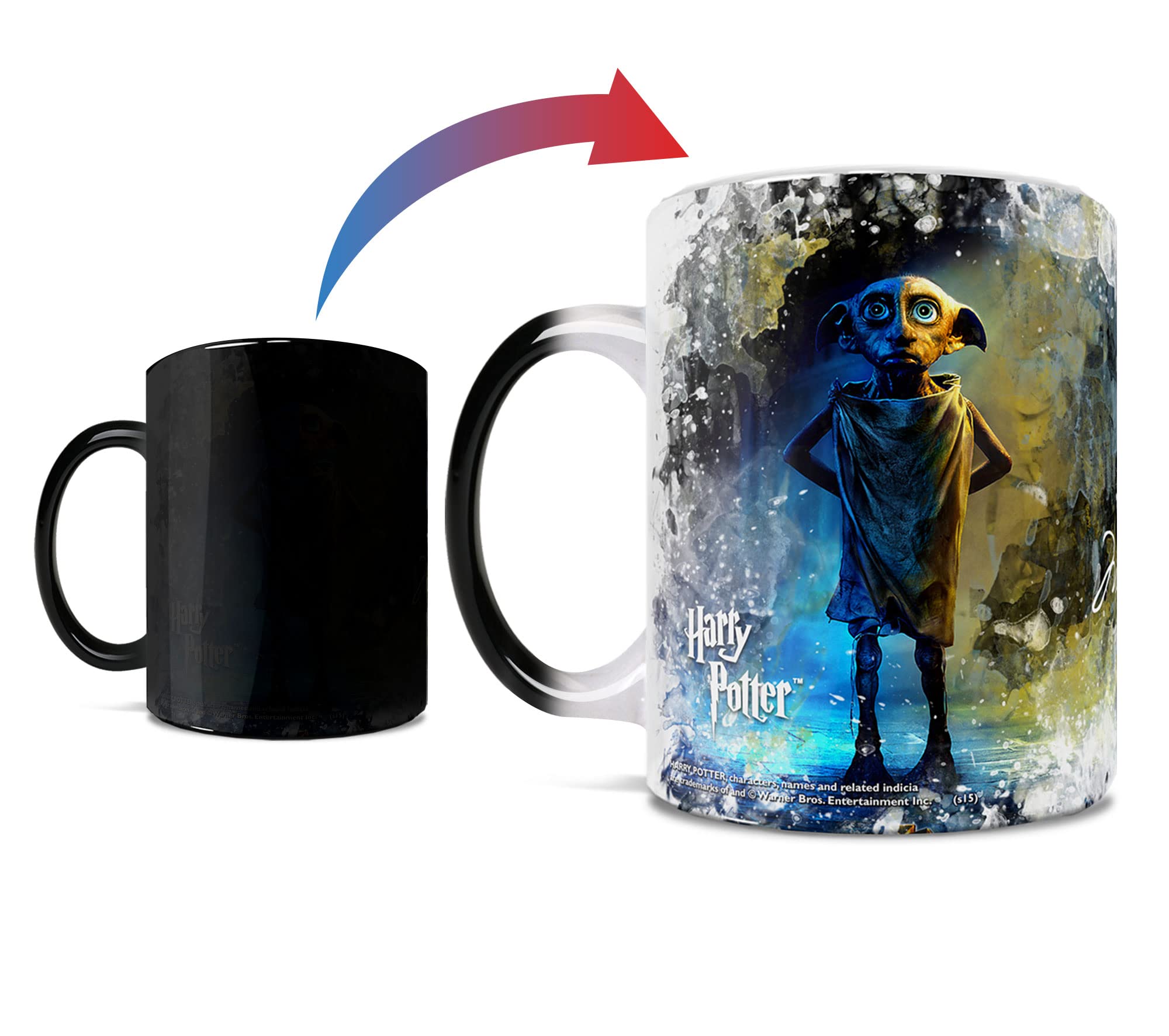 Morphing Mugs Harry Potter (Dobby) Ceramic Mug, Black