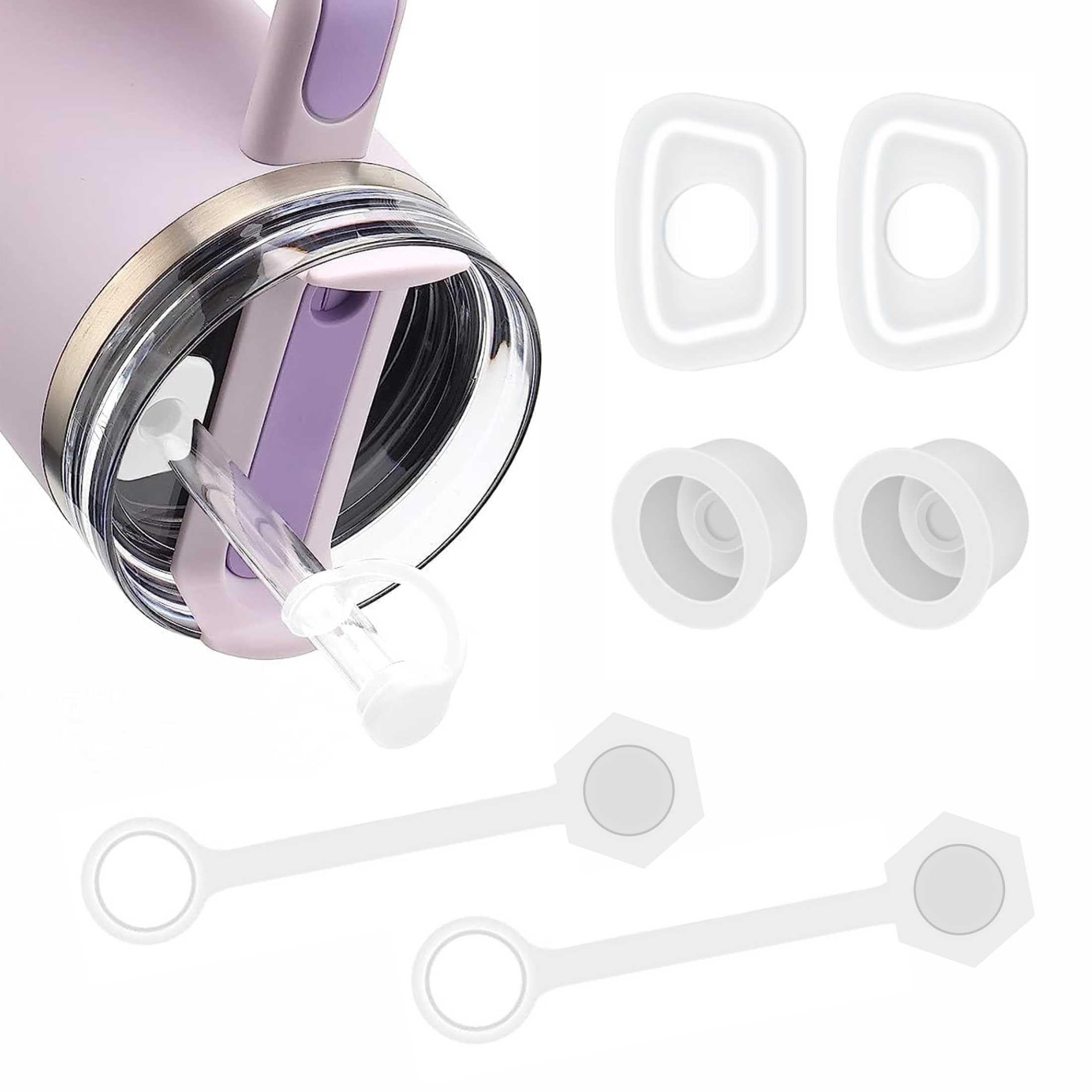 2 Pack Silicone Spill Proof Stopper, Compatible With Stanley Quencher H1.0&2.0 Tumbler 40/30 Oz, Leakproof Silicone Seal Kit, In