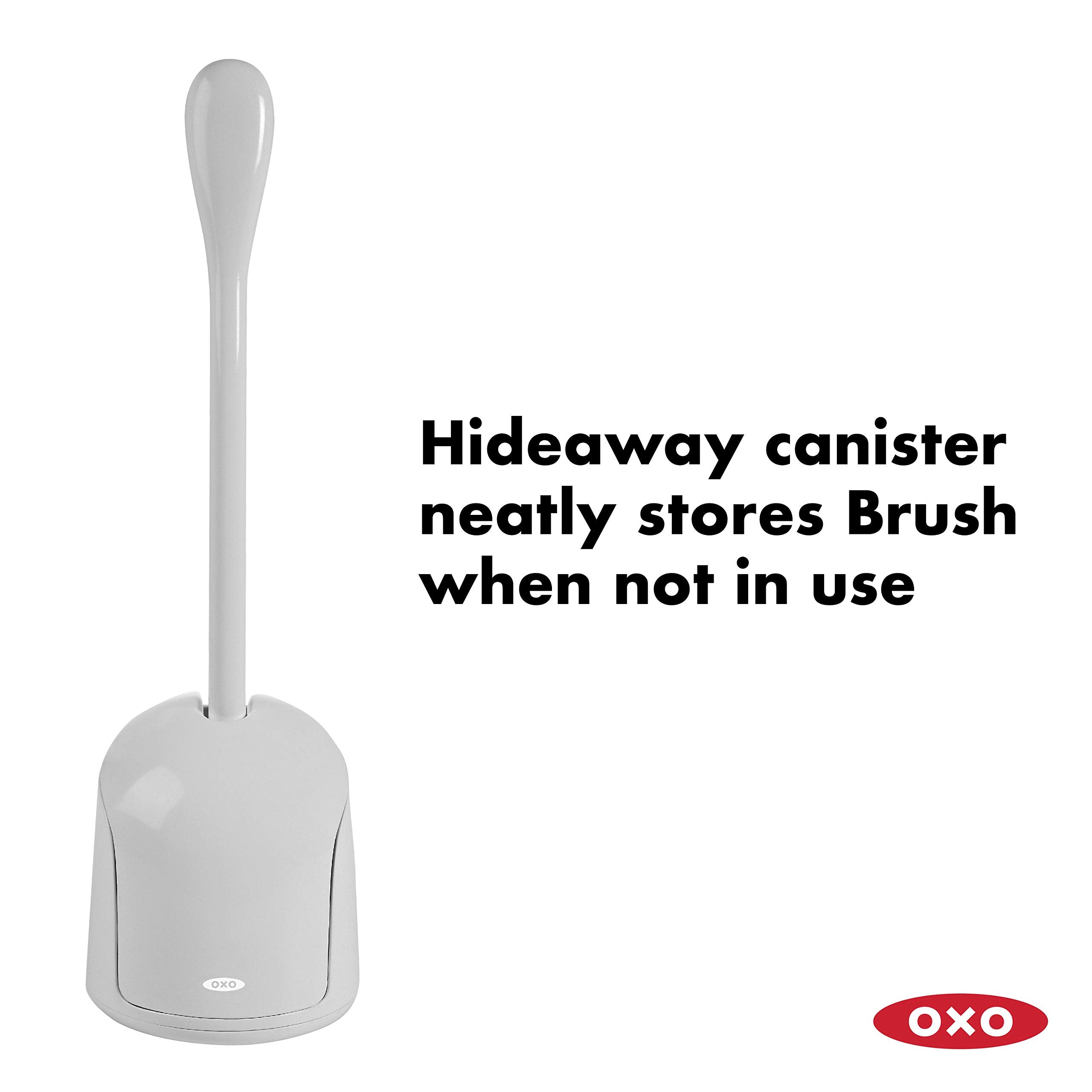 Oxo Good Grips Compact Toilet Brush & Canister - Gray