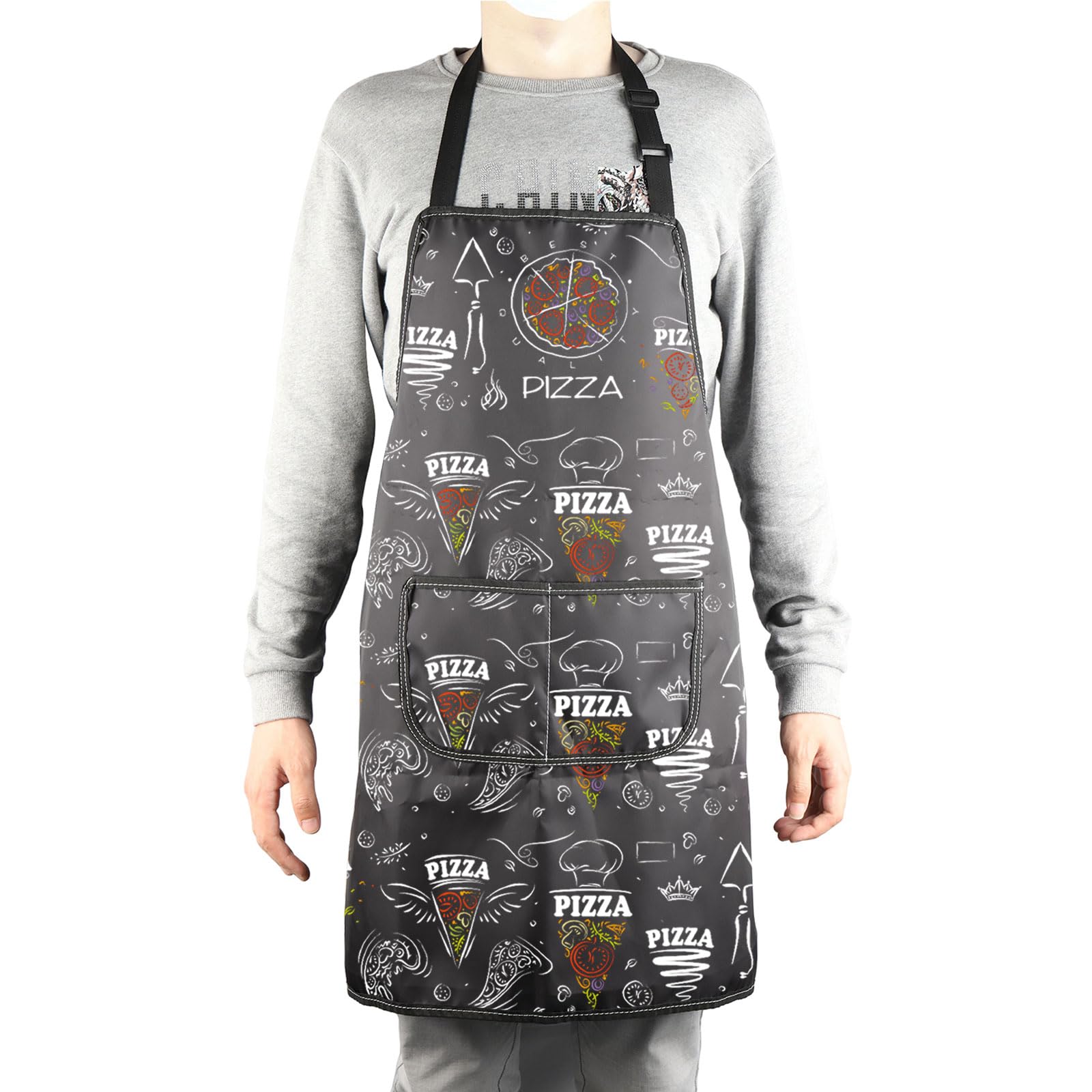 Mbmso Pizza Apron Funny Pizza Gift For Pizza Maker Apron Pizza Loves Gift Pizza Chef Apron Foodies Cooking Apron With Pockets (P