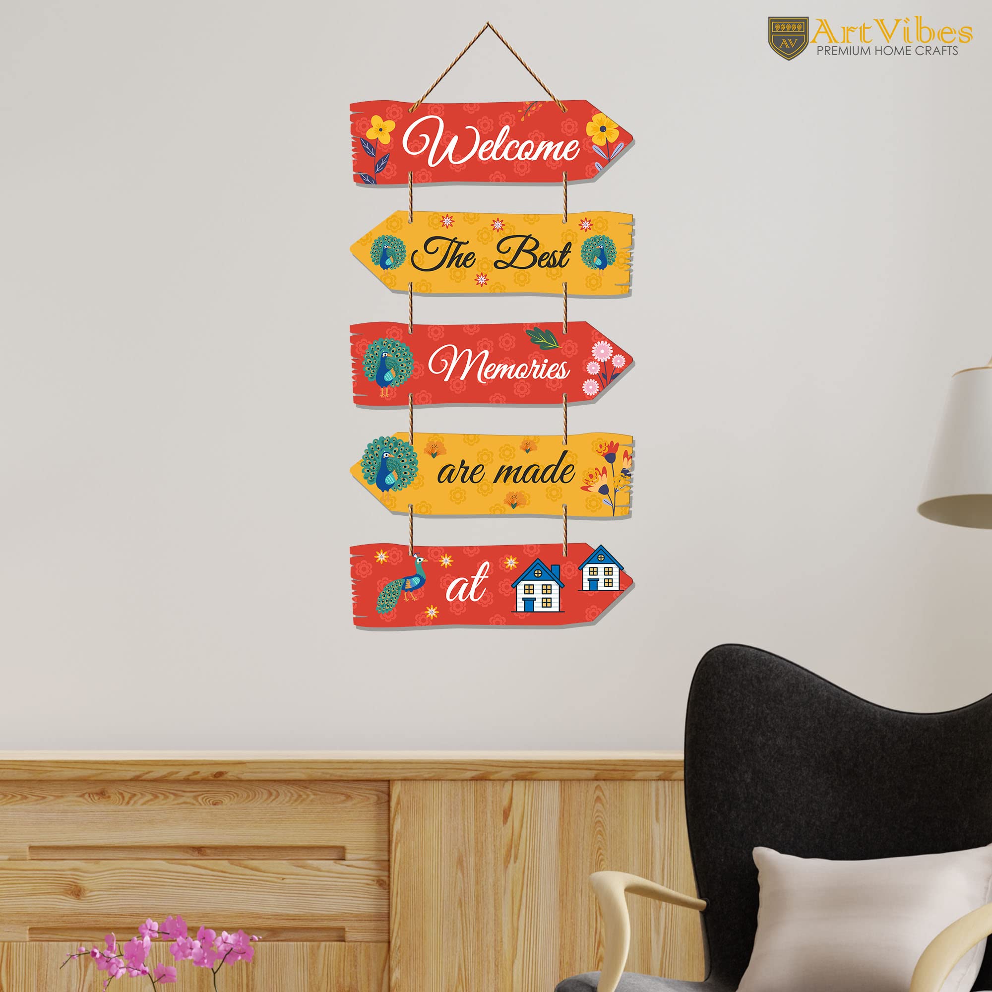 Artvibes Home Quotes Decorative Art MDF Wooden Wall Hanger for Living Room | Bedroom | Gifts | Decorative Hangings for Home Dcor