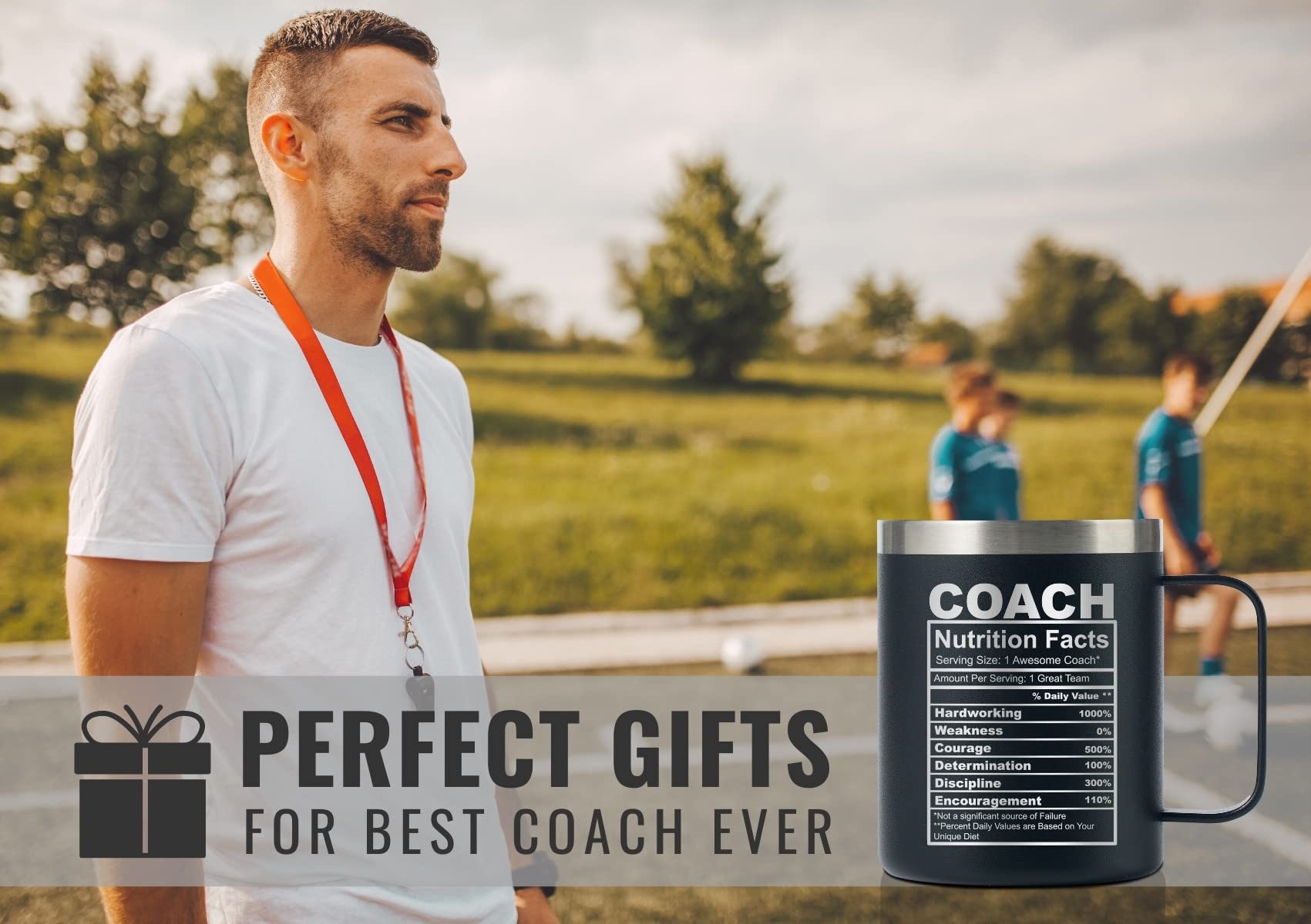 Onebttl Coach Gifts, Funny Gift Idea For Appreciation, Christmas, Birthday, 12Oz Stainless Steel Insulated Travel Coffee Mug - C