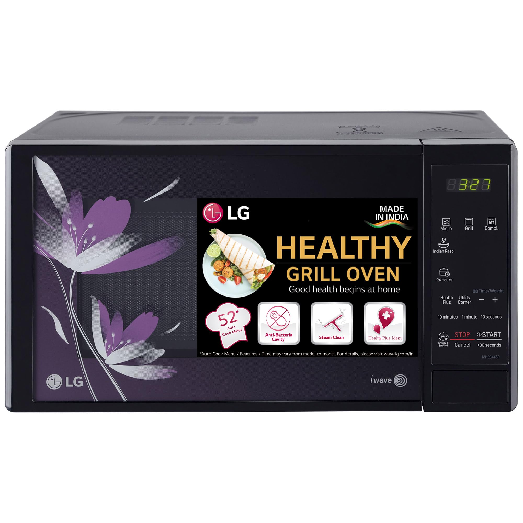 Lg 20 L Grill Microwave Oven (Mh2044Bp, Black)