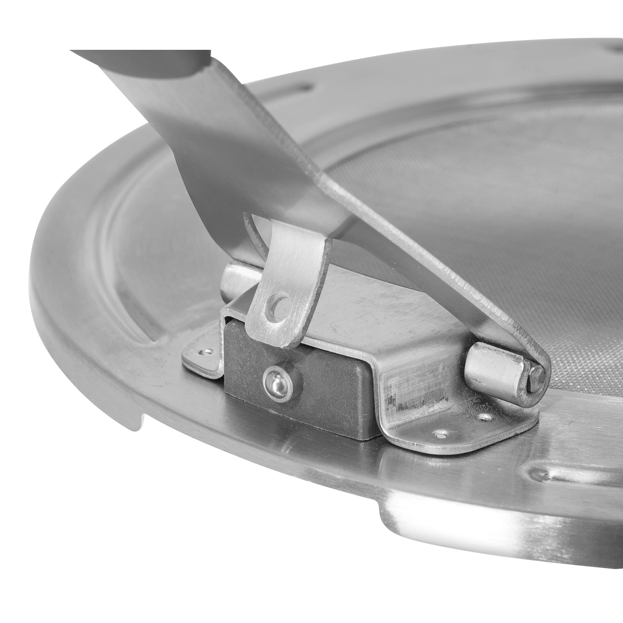 Oggi Stainless Steel Splatter Guard - 12.5'' With Space Saving Folding Handle