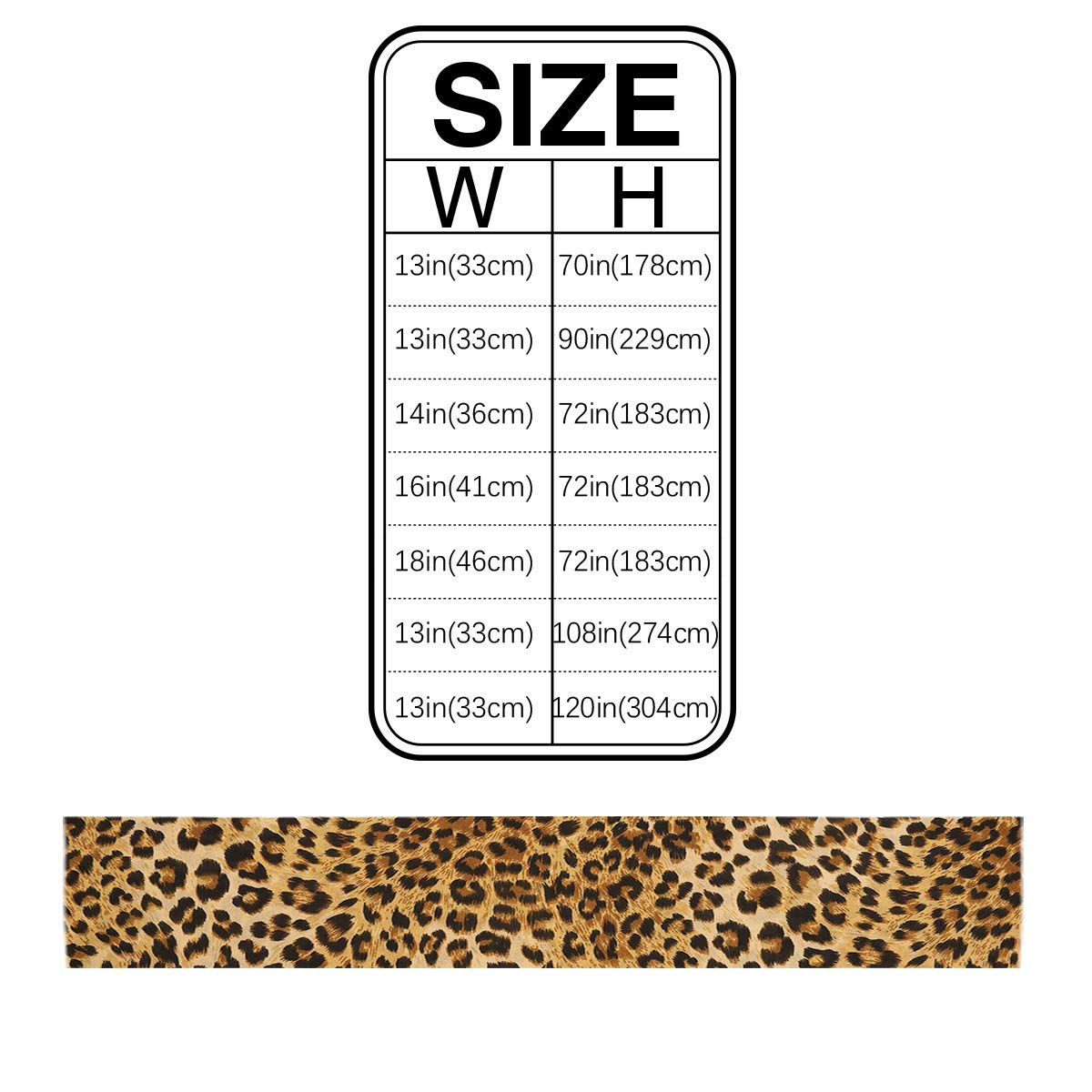 Artshowing Leopard Print Table Runner Party Supplies Fabric Decorations For Wedding Birthday Baby Shower 13X70Inch Nearly Natura