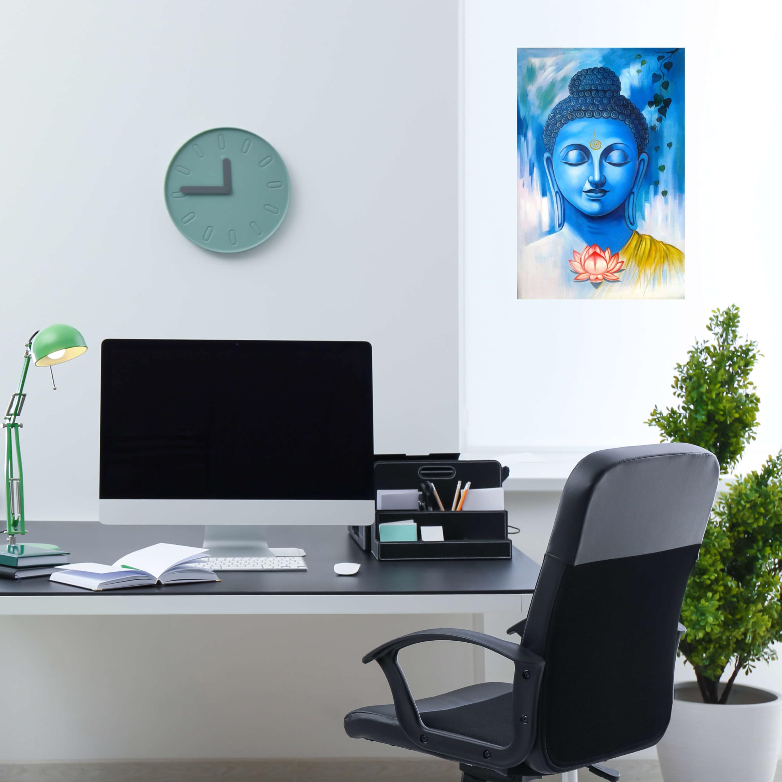 Giant Innovative Lord Buddha Religious Wall Decor Poster For Home And Office Gi157 (250 Gsm Paper, 12 X 18 Inch, Multicolour)