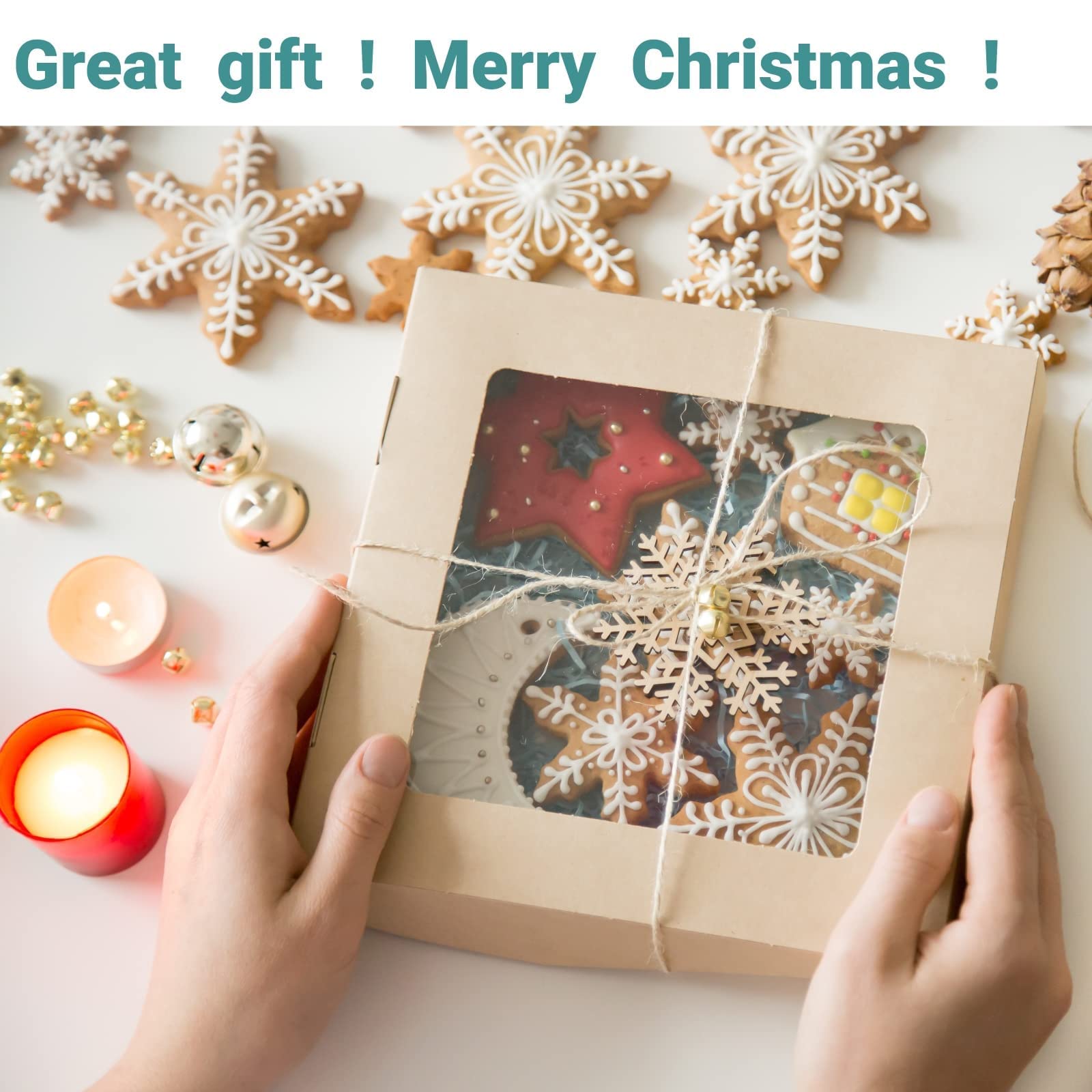 Job Jol Christmas Cookie Cutters 10 Pcs, 3'' To 3.5'', Santa Face, Gingerbread Man, House, Christmas Tree, Bell, Mitten
