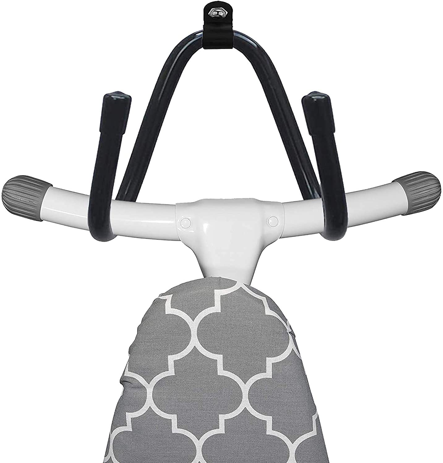 Pmsanzay Ironing Board Hanger Wall Mount Ironing Board Holder Organizer Wall Rack Iron Board Caddy  Adjustable Rack Great for Laundry Rooms Storage Rack Hanging Shelf Hanger - Hold up to 50LB.