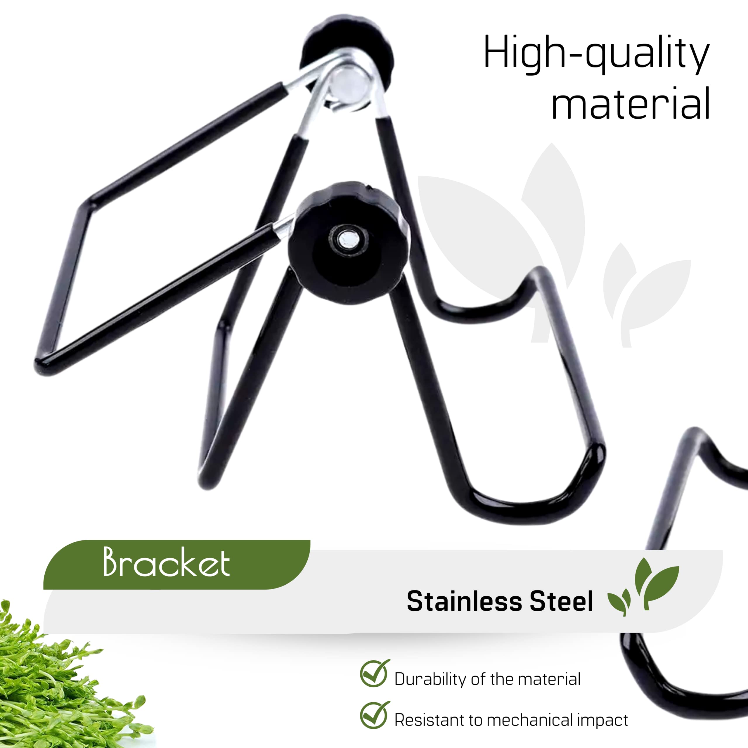 2Pcs Sprouting Stands For Mason Jar - Sprouting Kit Stainless Steel Stand Kit For Sprouts Growing Kit 2 Mason Jar Holders For Wi