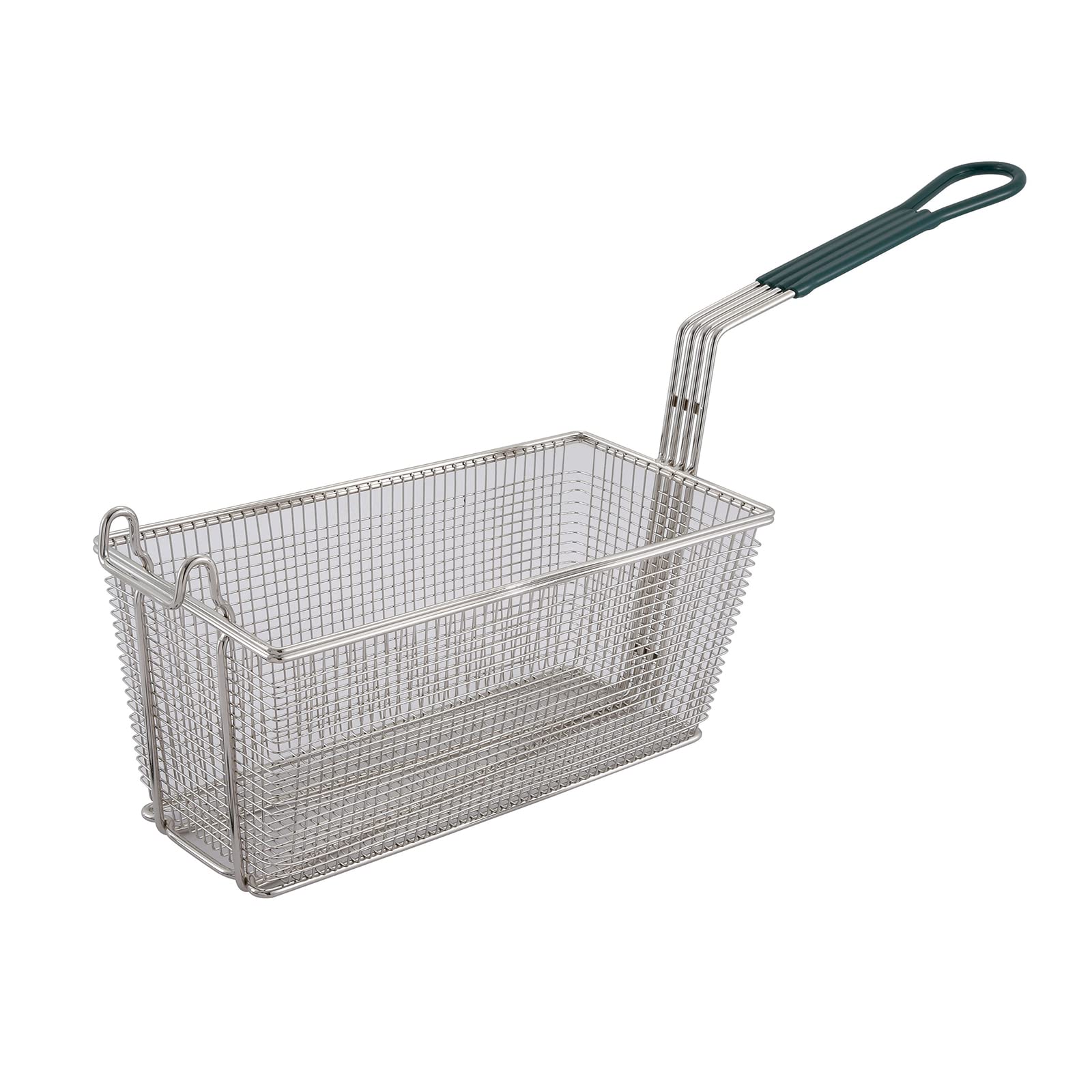 Culinary Depot Fb-30/Fb-30 Fryer Basket Set Of-2 13-1/4'' X 6-1/2''With Plastic Green Handle Kitchen Couture Sandwich Maker