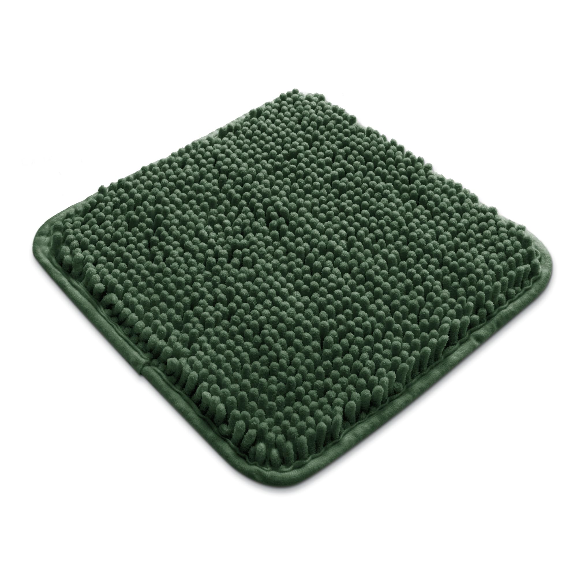 Yeaban Hunter Green Bathroom Rugs Sets 2 Piece - Thick Chenille Bath Mats | Absorbent And Washable Bath Rug Non-Slip, Plush And