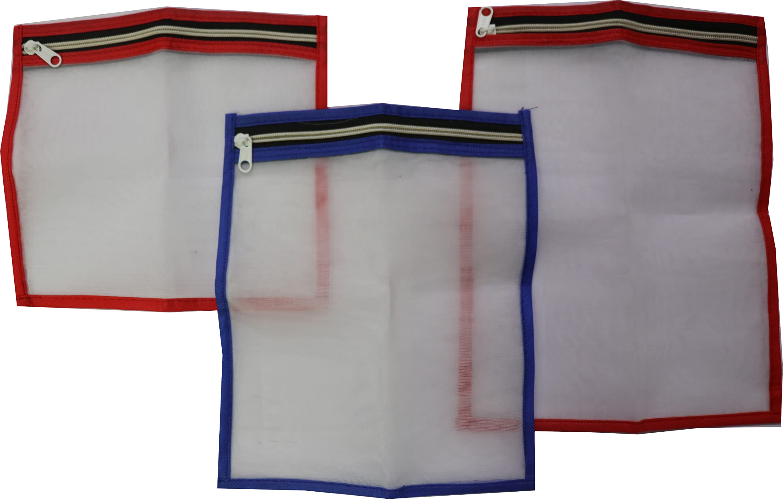 Shloka Decor Reusable Fridge Storage Bags { Set Of 3 } { Small, Medium & Big Size } For Vegetables And Fruits Dual Layer Multico