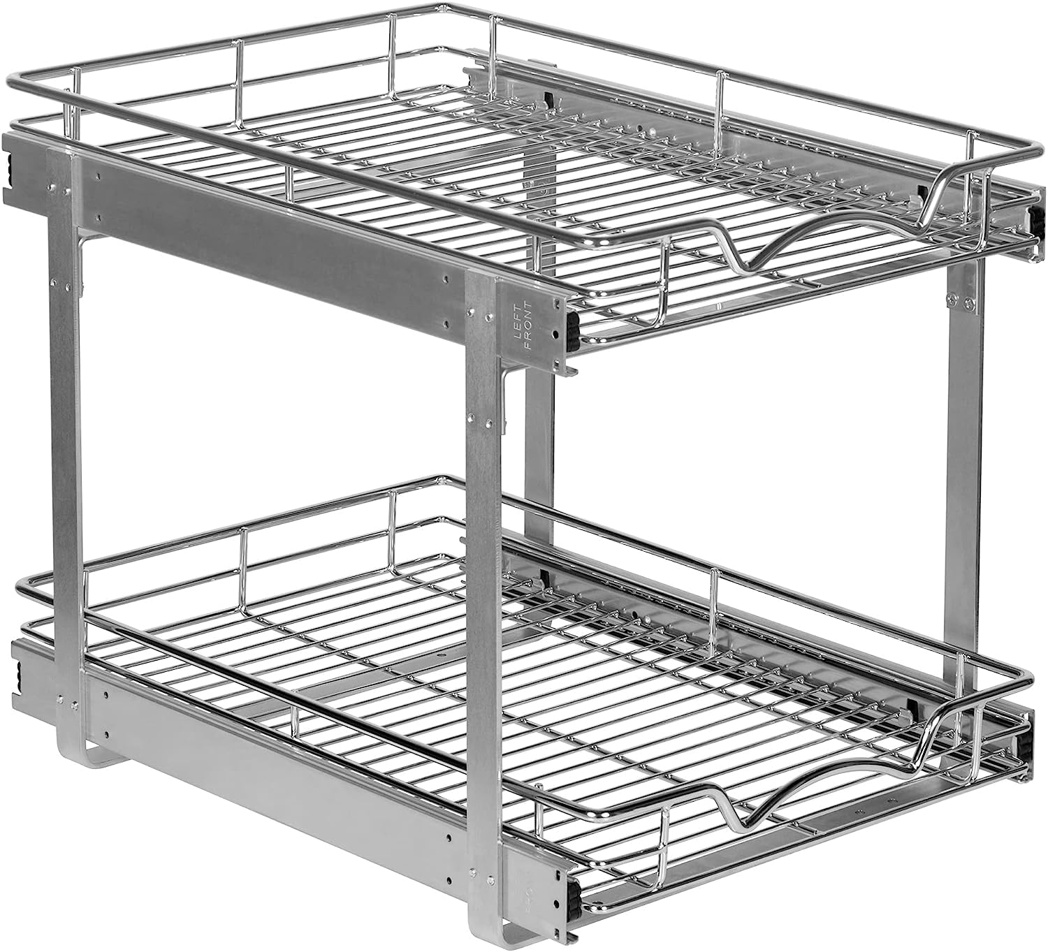 2Tier PullOut Cabinet Organizer for Kitchen, 15 W x 21D x 16.5 H