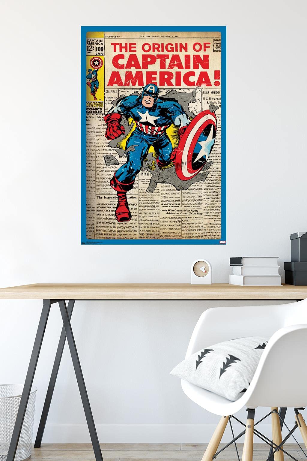 Trends International 24X36 Marvel Comics - Captain America - The Original Wall Poster, 24'' X 36'', Premium Unframed Version