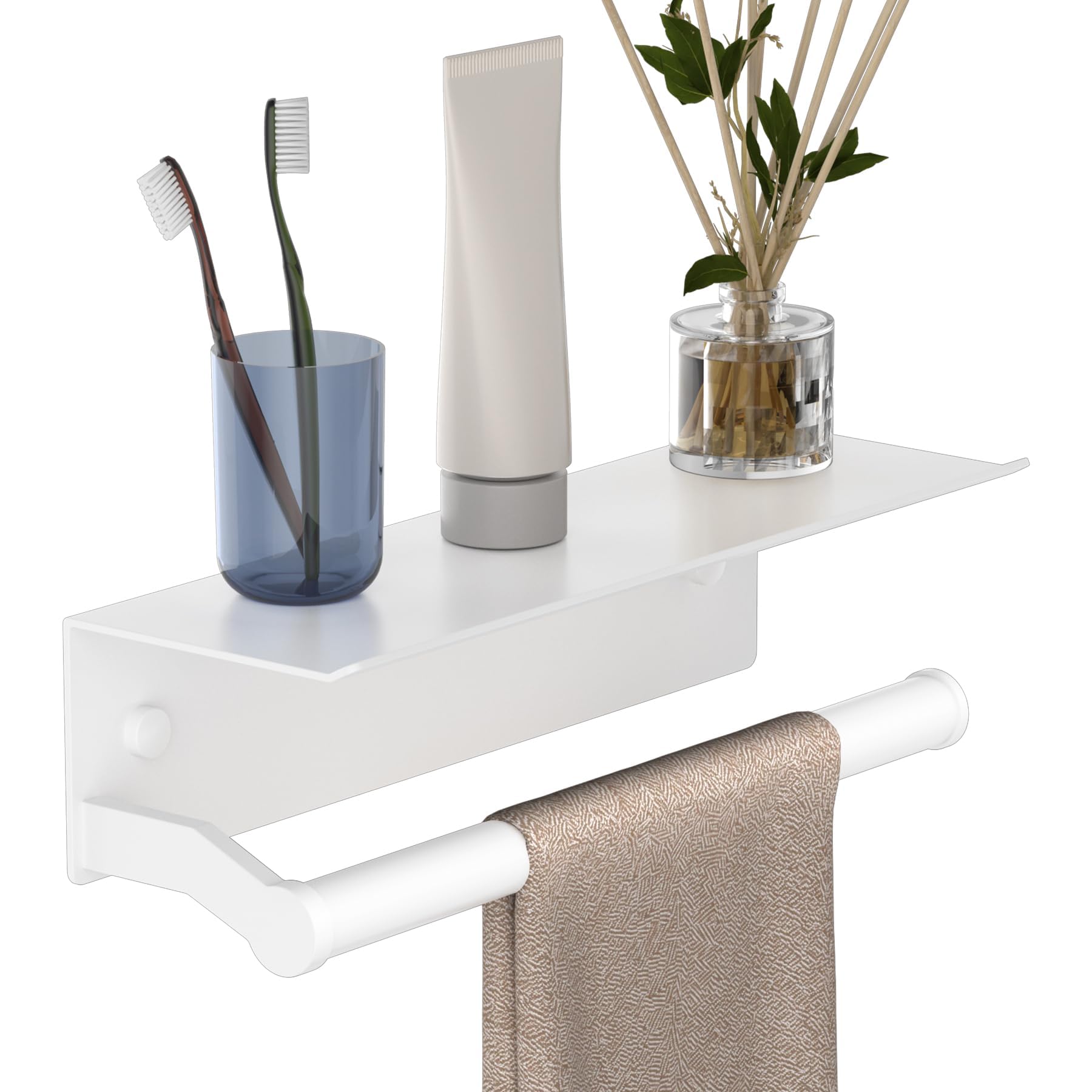 Dr.Dj Toilet Paper Holder With Shelf, Paper Towel Holder For Bathroom Organizer & Storage Wall Mount, Tissue Roll Holder, Rv Toi