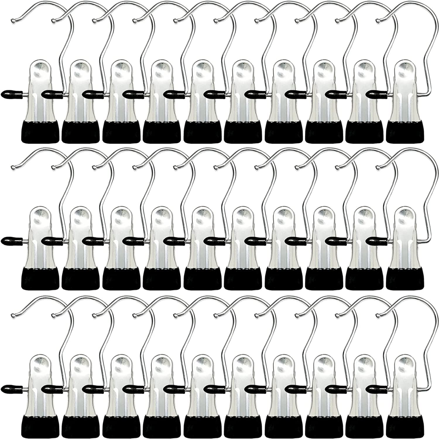 Boot Hangers For Closet, 40 Pack Hanging Clips Hook Clothes Pins For Laundry, Hanger Clips Towel Clips Boot Organizer For Home A