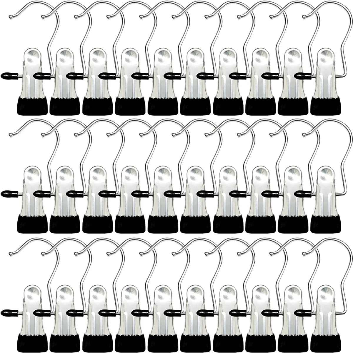Boot Hangers For Closet, 100 Pack Hanging Clips Hook Clothes Pins For Laundry, Hanger Clips Towel Clips Boot Organizer For Home