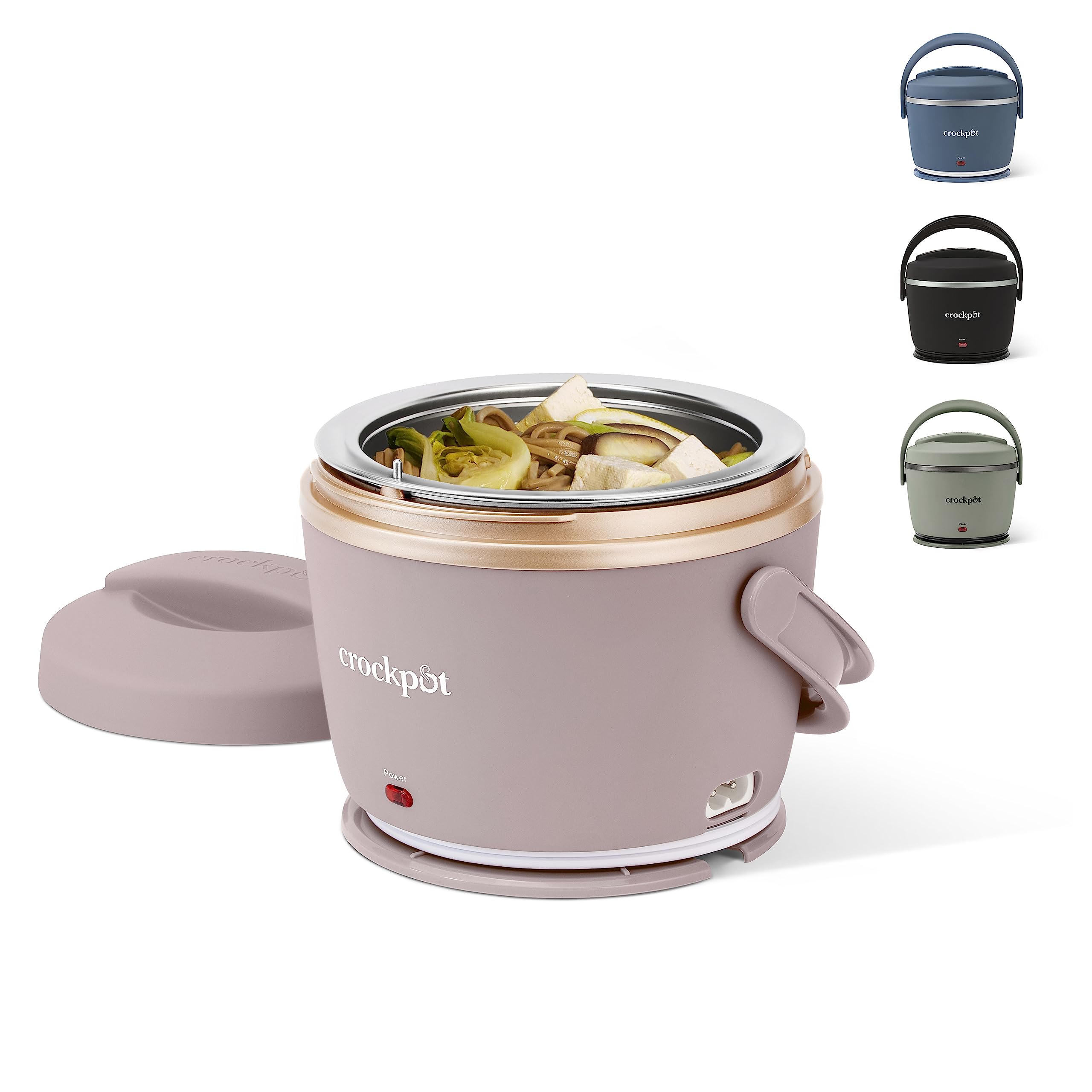Crock-Pot Electric Lunch Box, 20-Ounce Portable Food Warmer, Blush Pink , Perfect For Travel, On-The-Go & Office Use | Stylish,