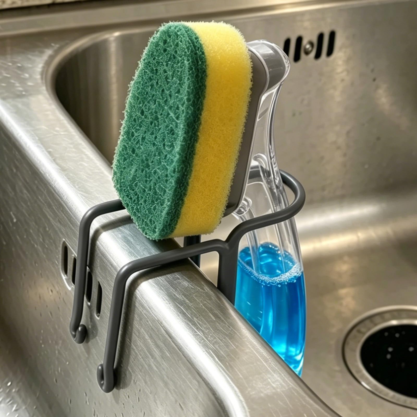 2 Packs Kitchen Sink Brush Holder, Rustproof Waterproof Dish Wand Holder