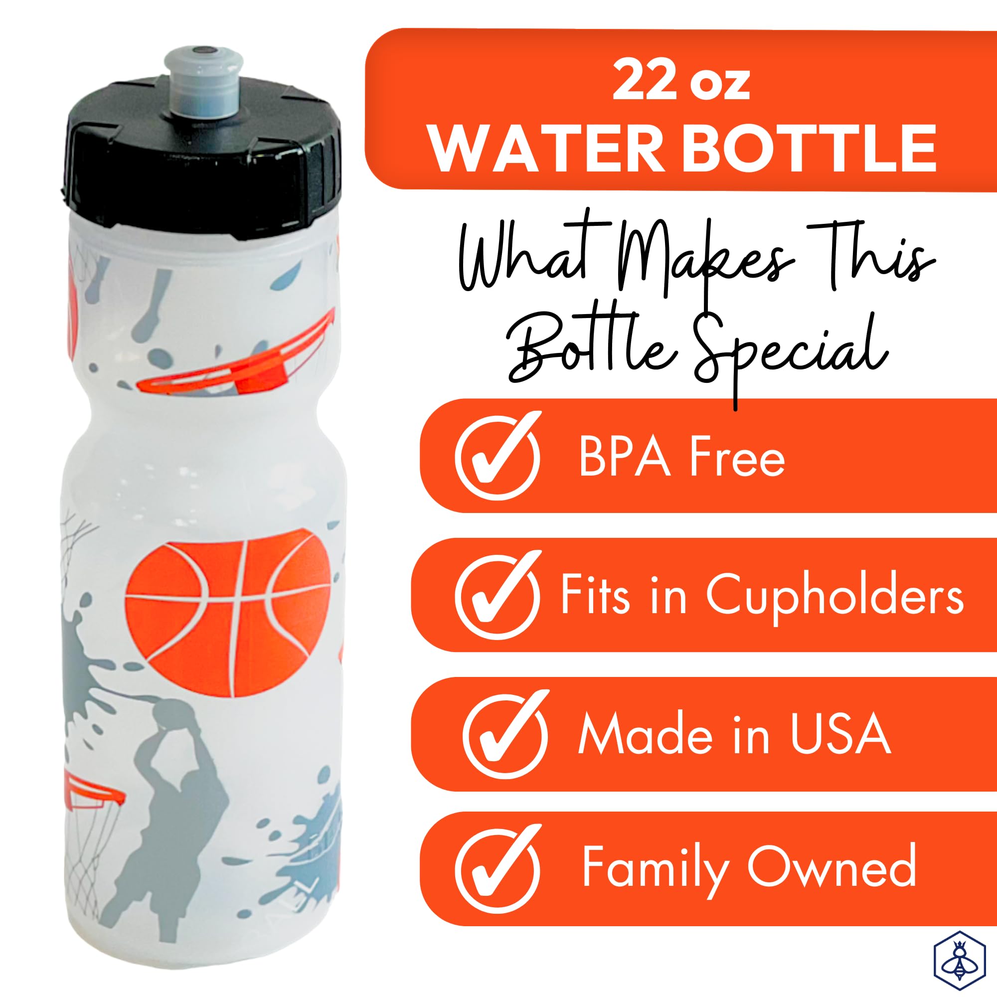 50 Strong Kids Water Bottle | 22 Oz. Bpa- Free Sports Squeeze Water Bottles With Pull Top Cap |Perfect Water Bottle For School |