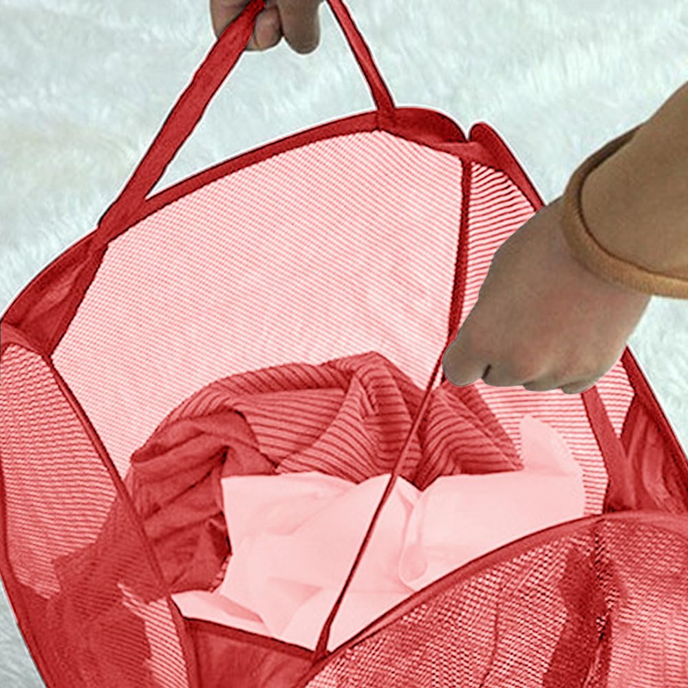 Bud Pop Up Laundry Hamper, Collapsible Mesh Laundry Basket For Storage, Portable Foldable Clothes Hamper Storage Bin For Kids Ro