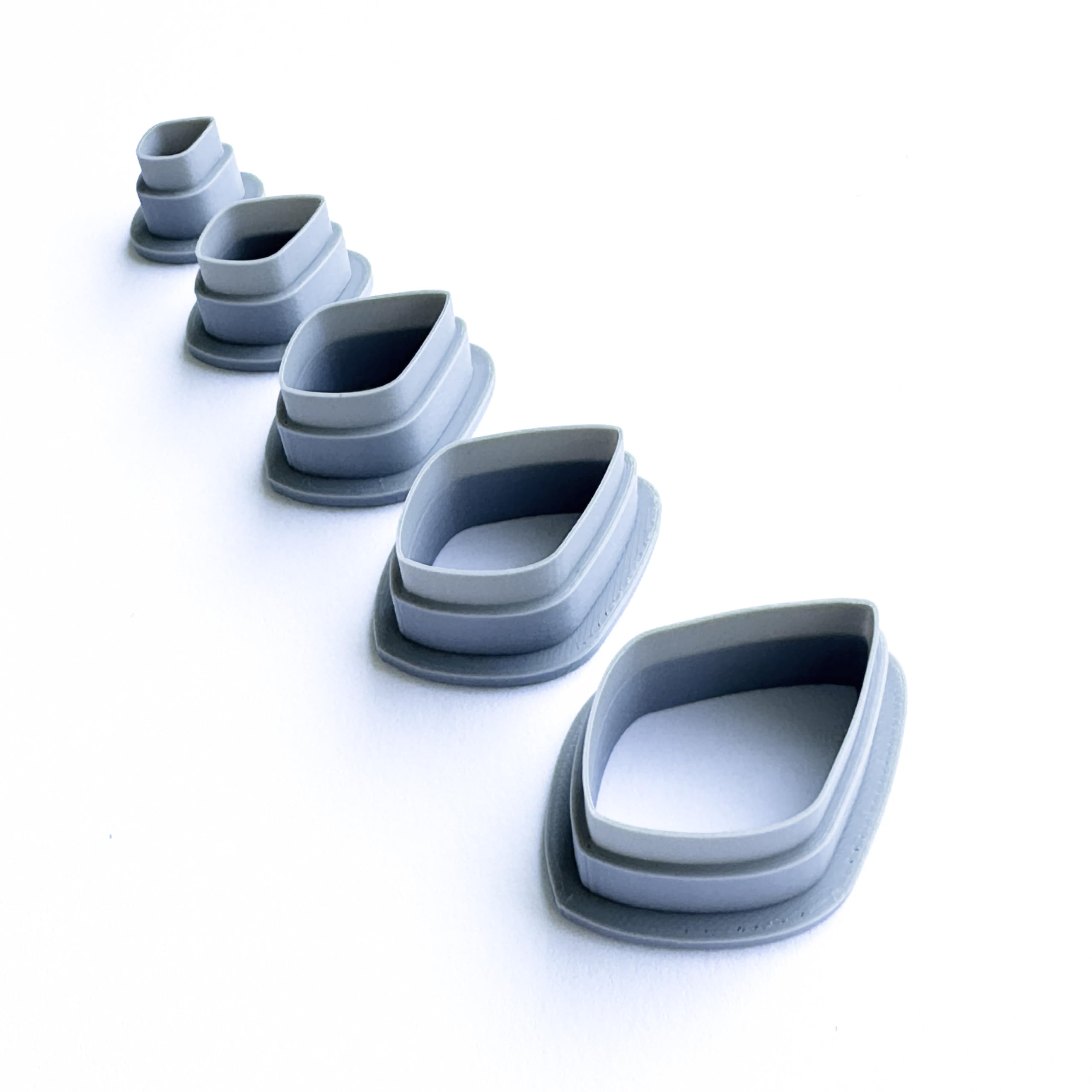 Polymer Clay Cutters - The Clayful Co Petal Pack Set Of 3 - Plastic Cutter For Making Jewelry And Earring Shapes