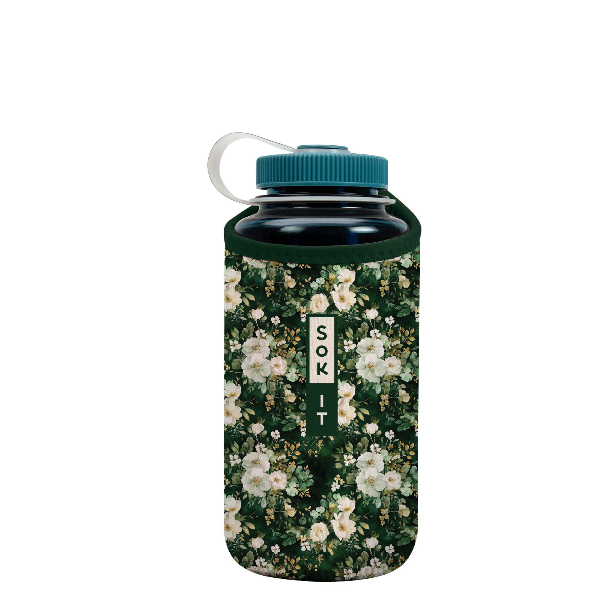 Sok It BotlSok Water Bottle Sleeve Insulated Neoprene Cover (Good Luck Garden, Fits 32oz Nalgene)