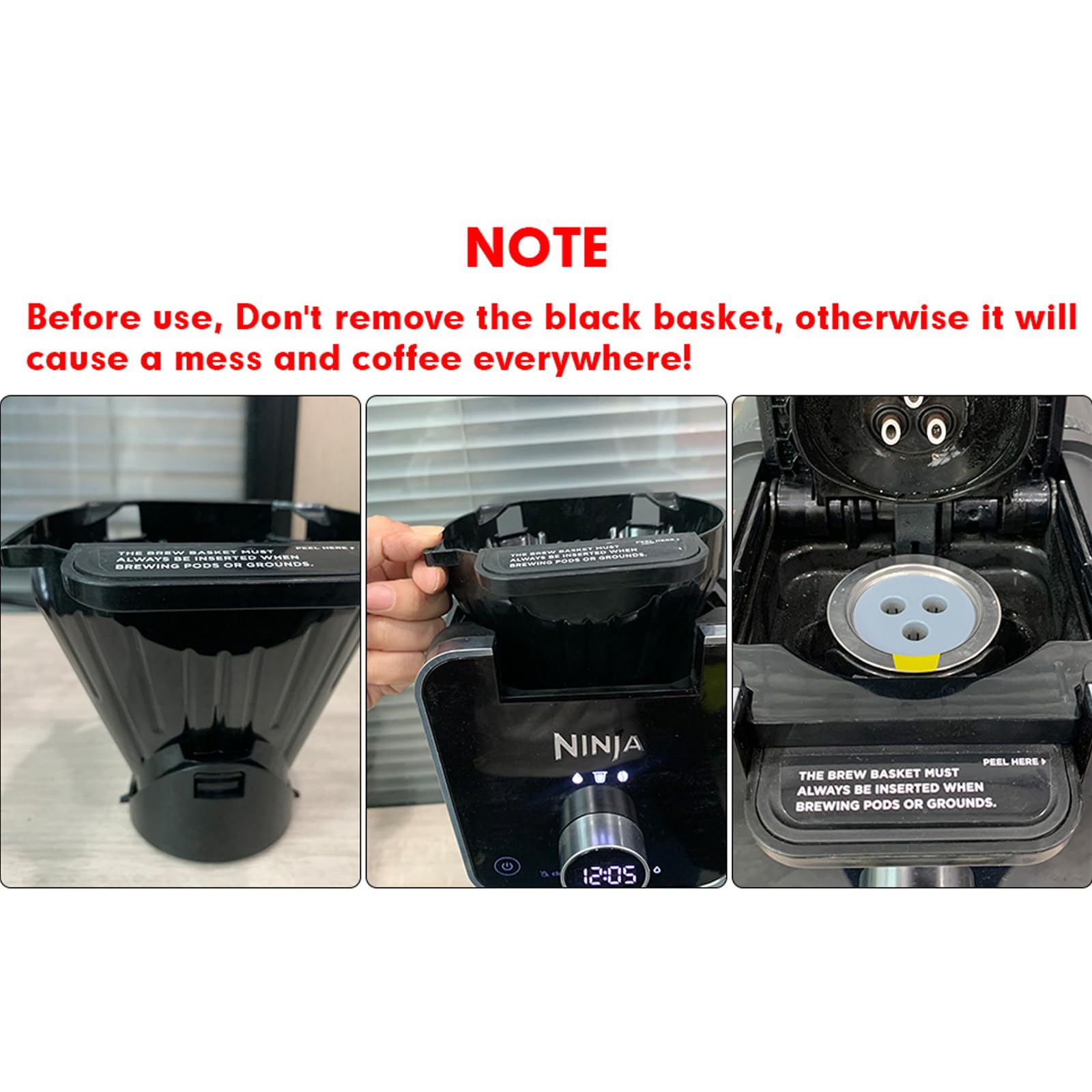 YEOSEN Stainless Steel Reusable K Cups for Ninja Coffee Maker, 1 Pack, Silver, Model 3-1, Permanent Coffee Filters