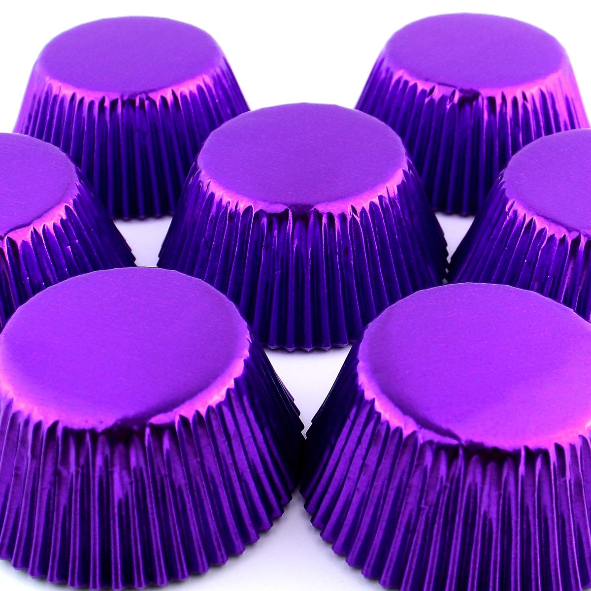Eoonfirst Dark Purple Foil Cupcake Case Liners Valentine'S Day Baking Muffin Paper Cups 200 Pcs