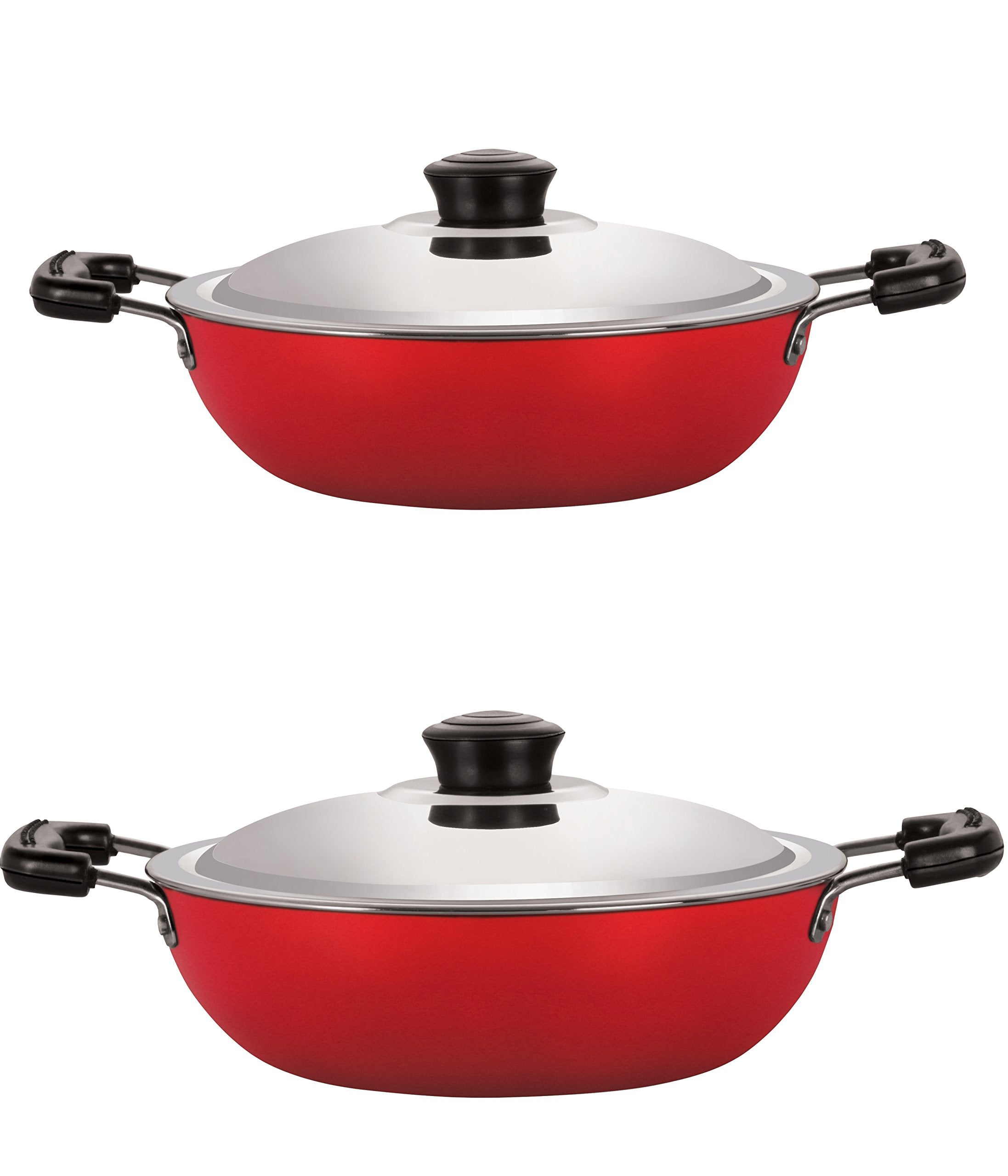 Nirlon NonStick Gas Compatible Stain Free Cookware Essential Combo Set With Multicolor, 2.6Mm_Dkd(M)_Dkd(B)