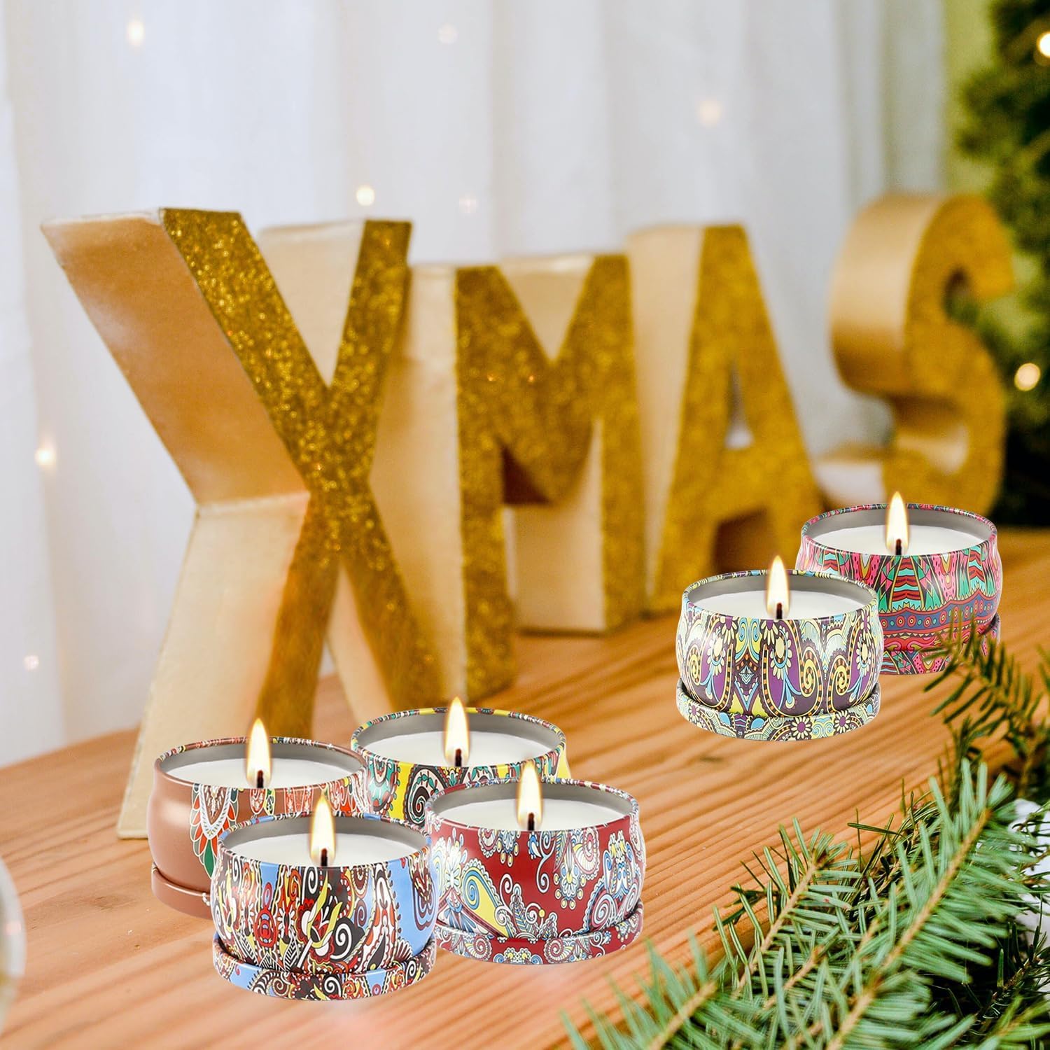 WPONSZU Scented Candles Gift Set, 2.5 oz Soy Wax Aromatherapy Candle for Home, Romantic Candles Gift for Mother Day Christmas Va