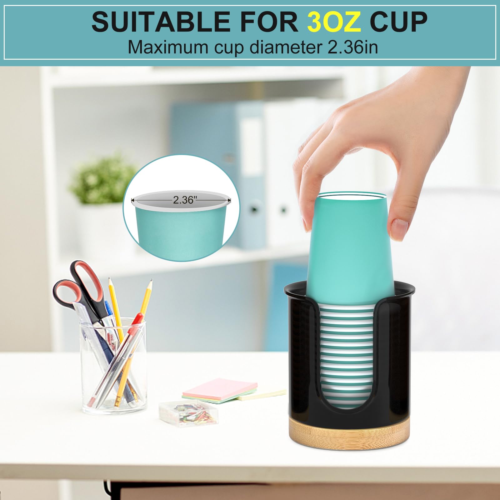 2 Pack Bathroom Cup Holders Paper Cup Dispenser - Holds 3 Oz Mouthwash Cups For Convenient Rinsing And Storage On Bathroom Vanit