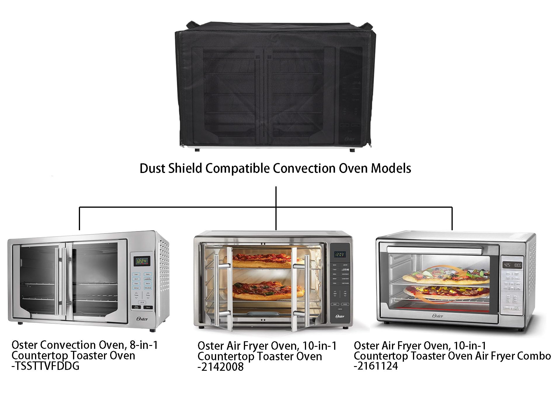 Heavy Duty Nylon Dust Cover For Convection Oven,Compatible With Oster Convection Oven 8-In-1 Countertop Toaster Oven-Tssttvfddg/