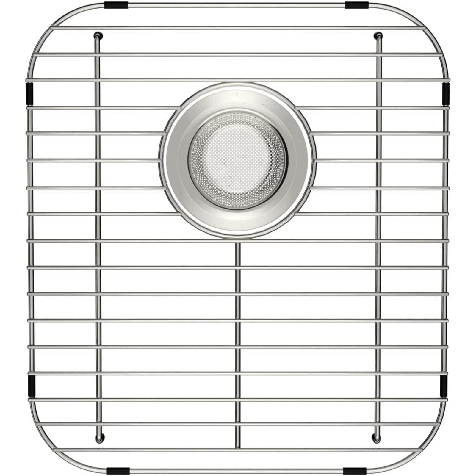 Alonsoo Sink Protectors For Kitchen Sink Stainless Steel Sink Grid, Sink Rack For Bottom Of Sink 13.2''L?1.6''W With Rear Drain