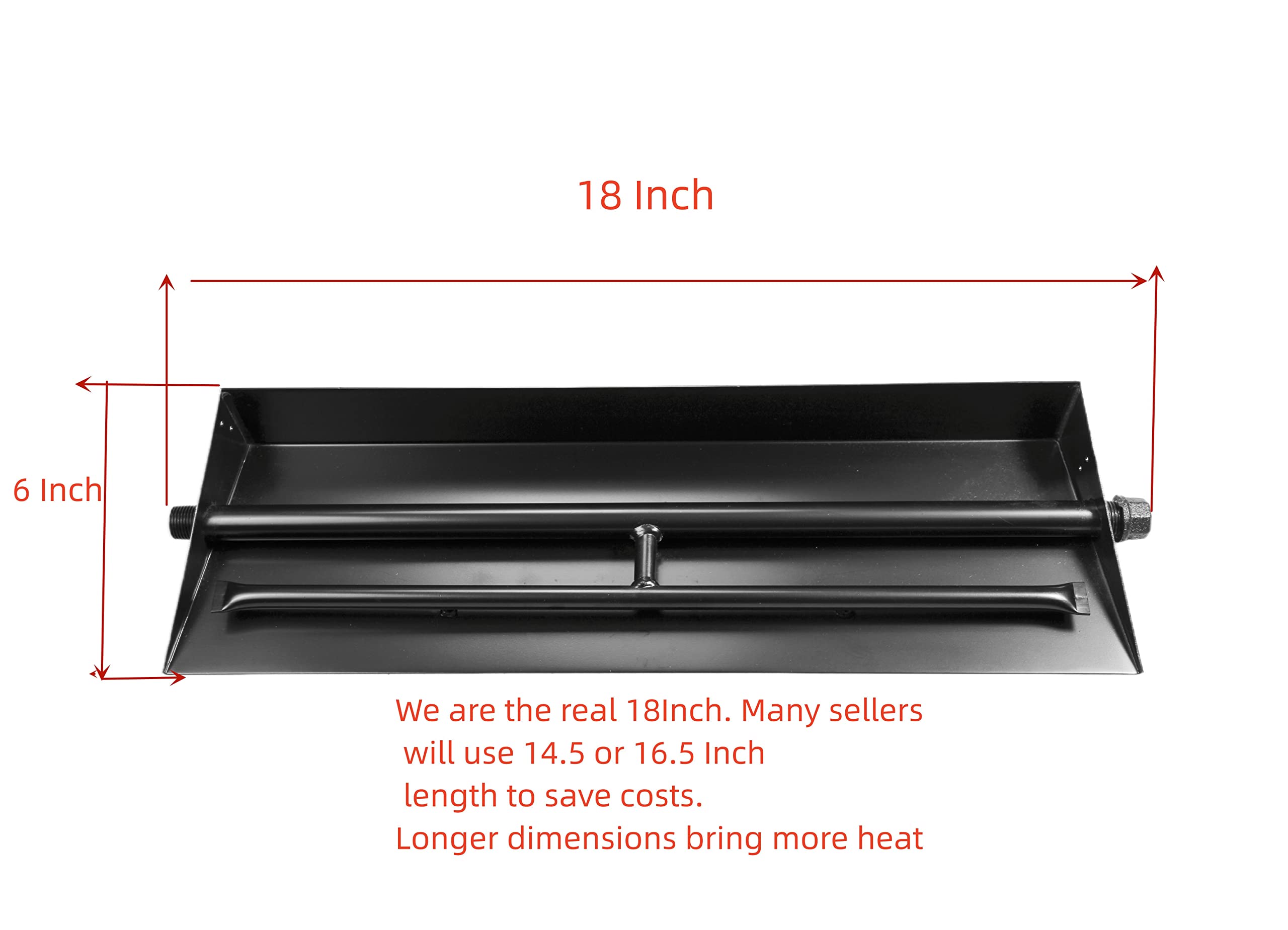 Americangaslos 18''-24'' Burner Pan For Gas Fireplace Gas Fireplace Burner Gas Fire Pits Gas Logs Propane Burner (18 Inch Two Pi