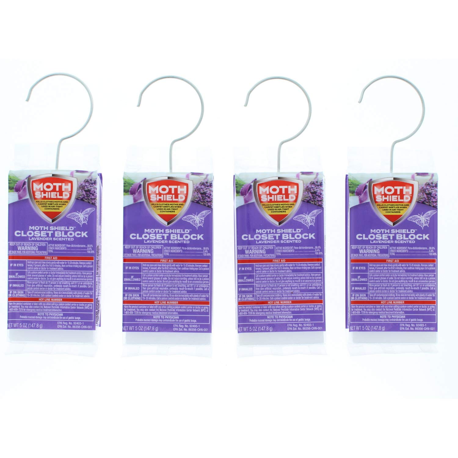 Moth Shield 4 Pk Closet Block Lavender Scented