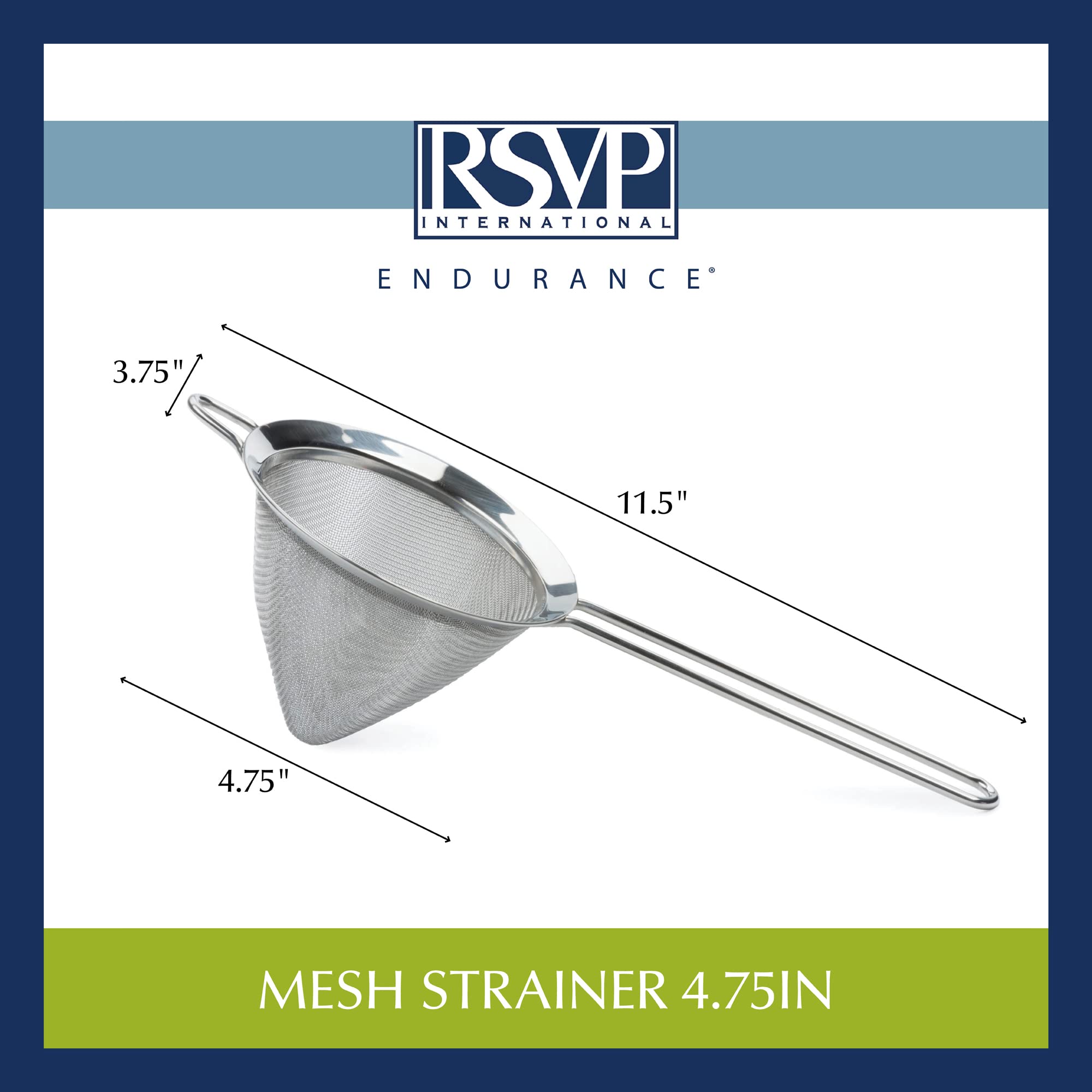 RSVP Intl Mesh Strainer 4.75In