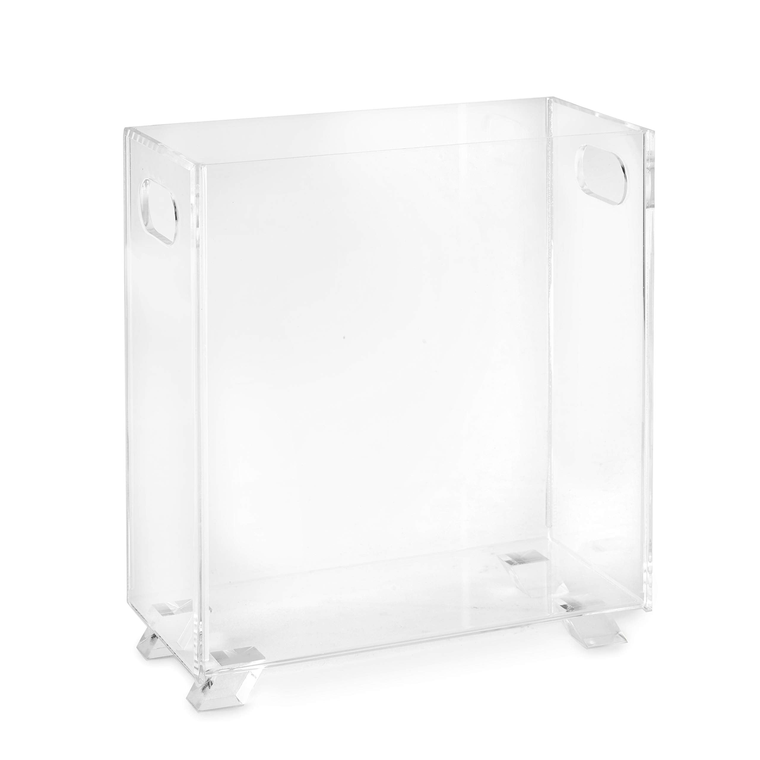 Huang Acrylic Clear Magazine Holder Or Wastebasket