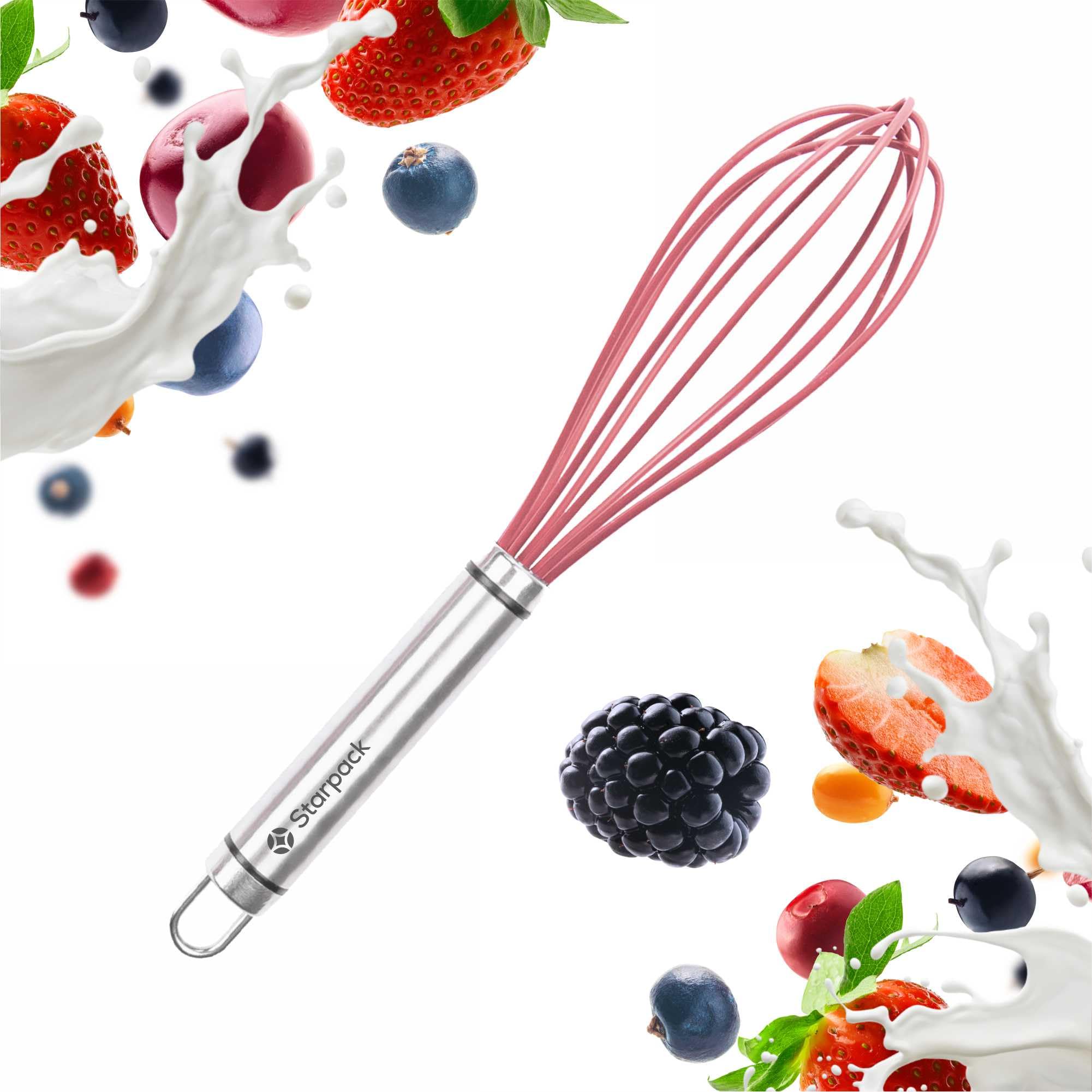 Starpack 'Whip It Good' Silicone Whisk For Nonstick Cookware - Non Scratch Whisk Heat Resistant 600F - Kitchen Whisks For Cookin