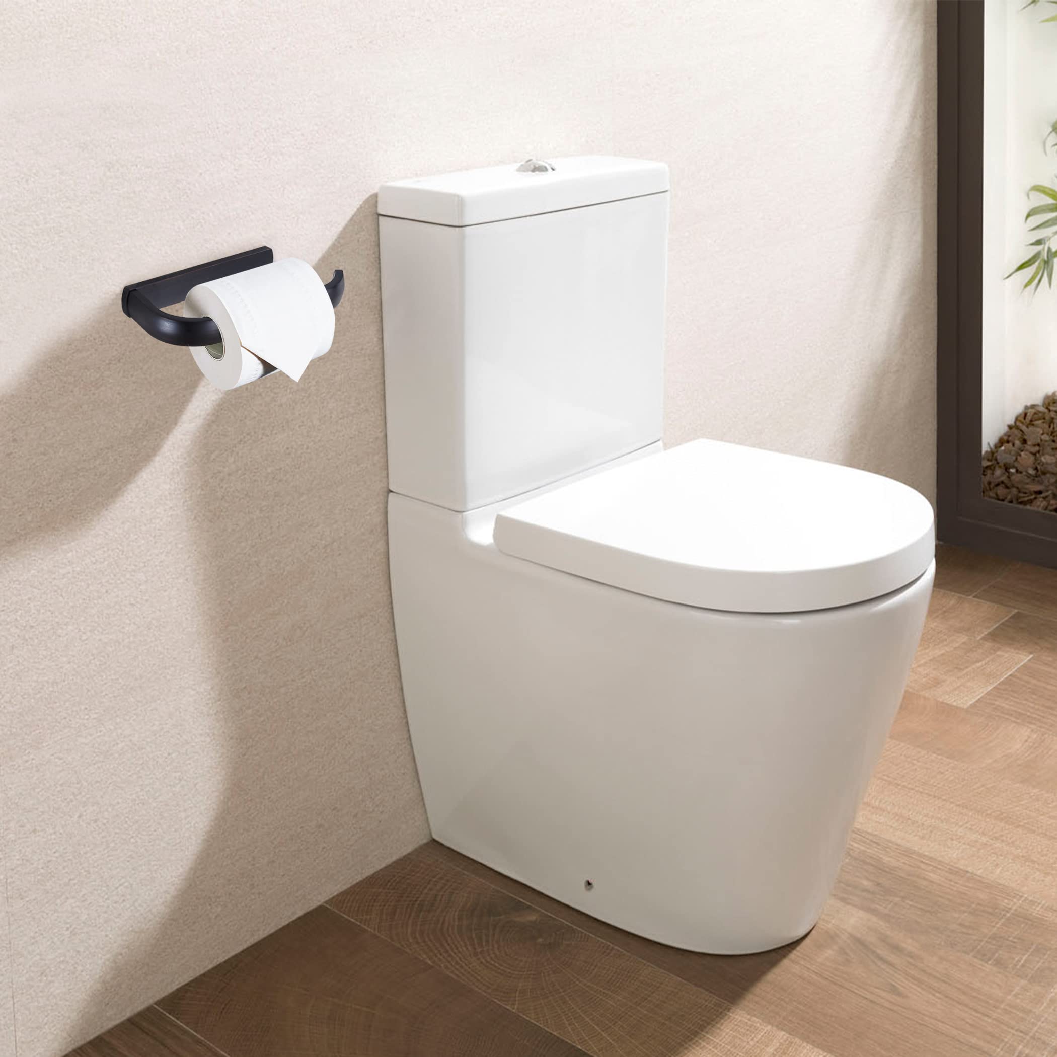 Wincase Bronze Toilet Paper Holder, Oil Rubbed Paper Roll Holder, Farmhouse Toilet Tissue Holder Orb Wall Mounted Vertical Brass