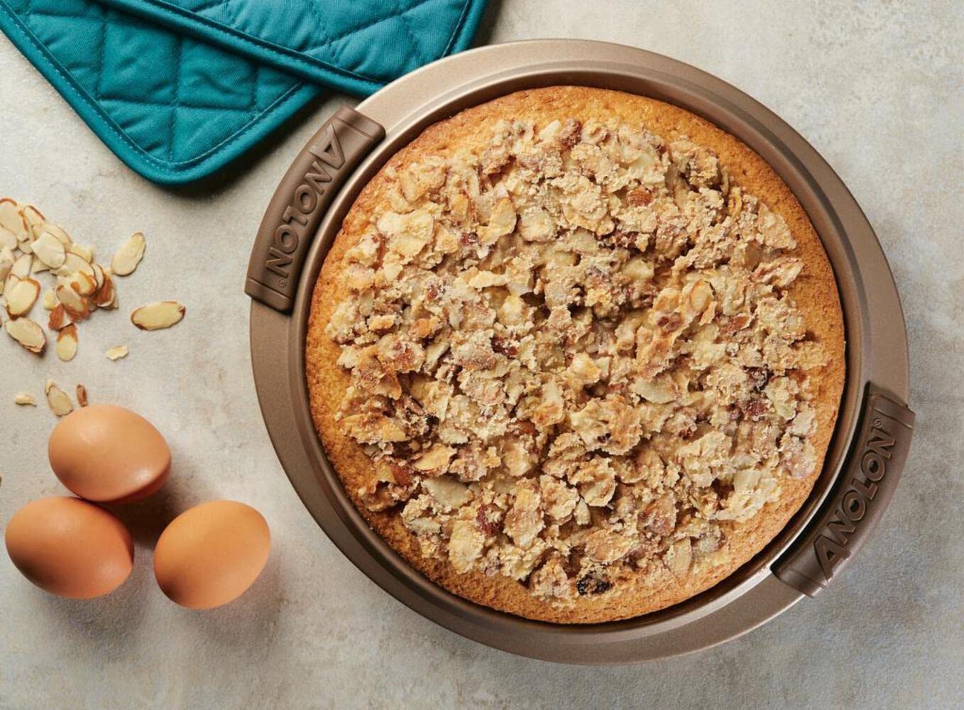Anolon Bronze Nonstick Baking Pan / Nonstick Cake Pan, Round - 9 Inch, Brown