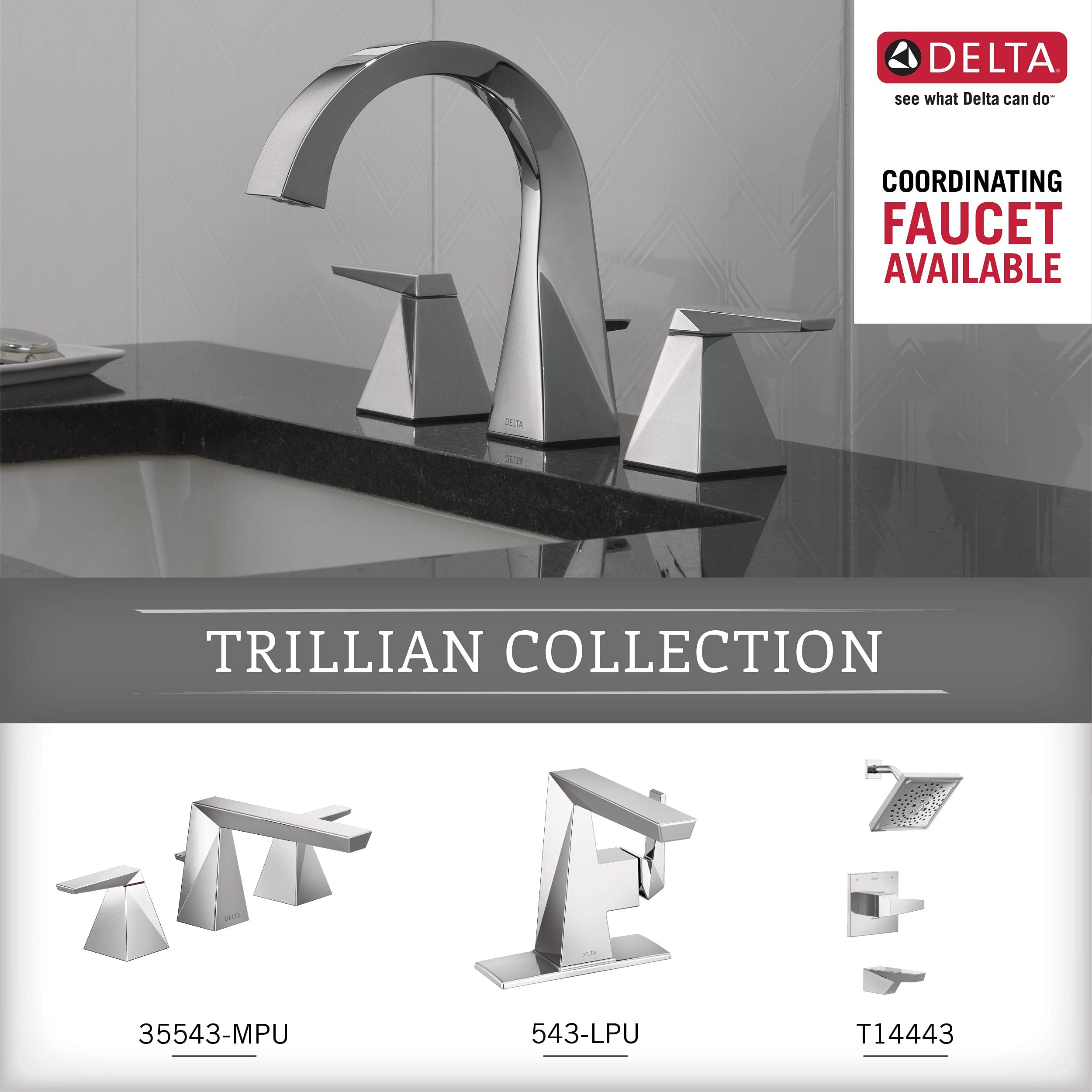 Delta 74318 Trillian 18 In. Wall Mount Towel Bar Bath Hardware Accessory In Polished Chrome