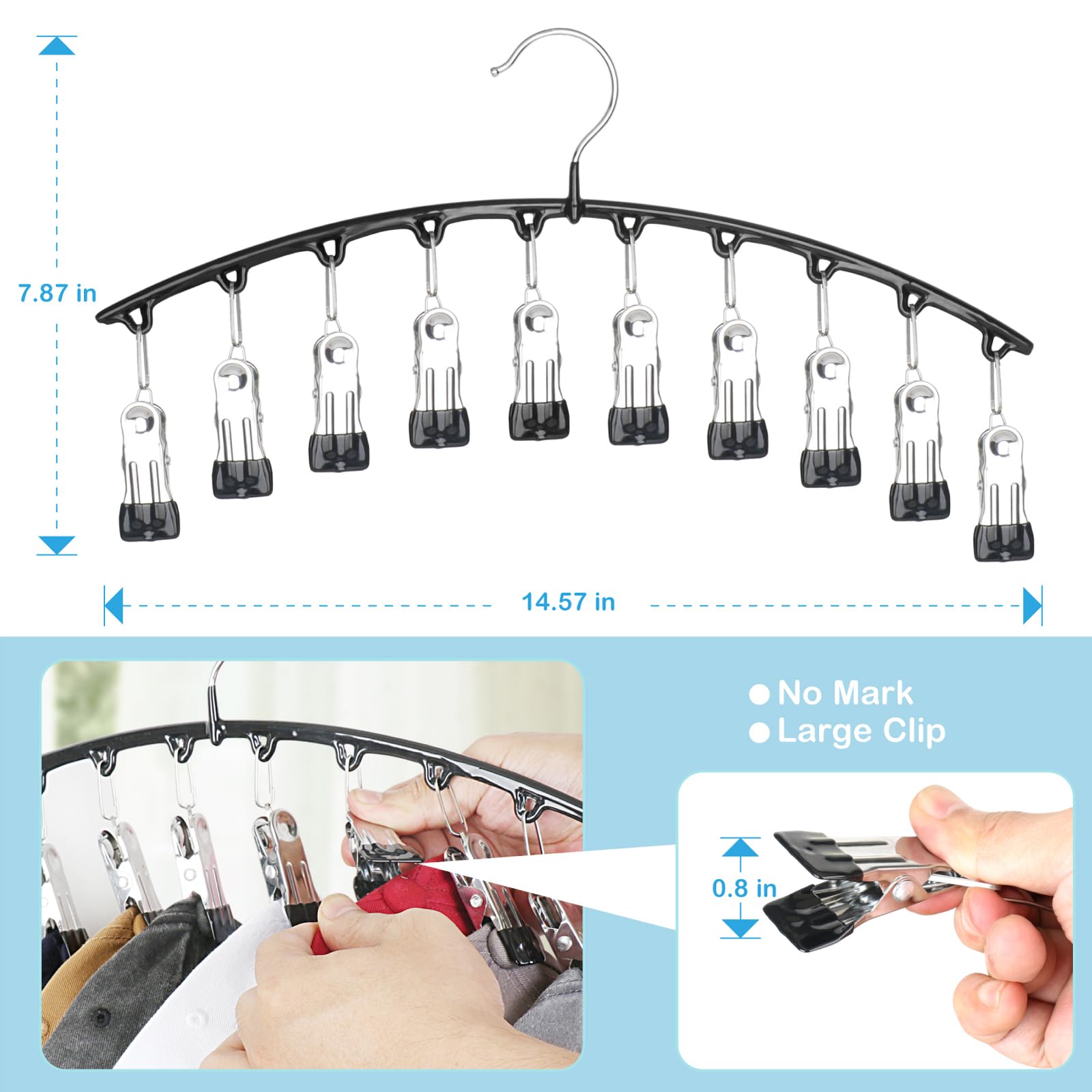 Cuipingoo Hat Hangers For Closet, Metal 2 Pack Hat Organizer Holder For Hanger & Room Closet Display, Hat Racks For Baseball Cap