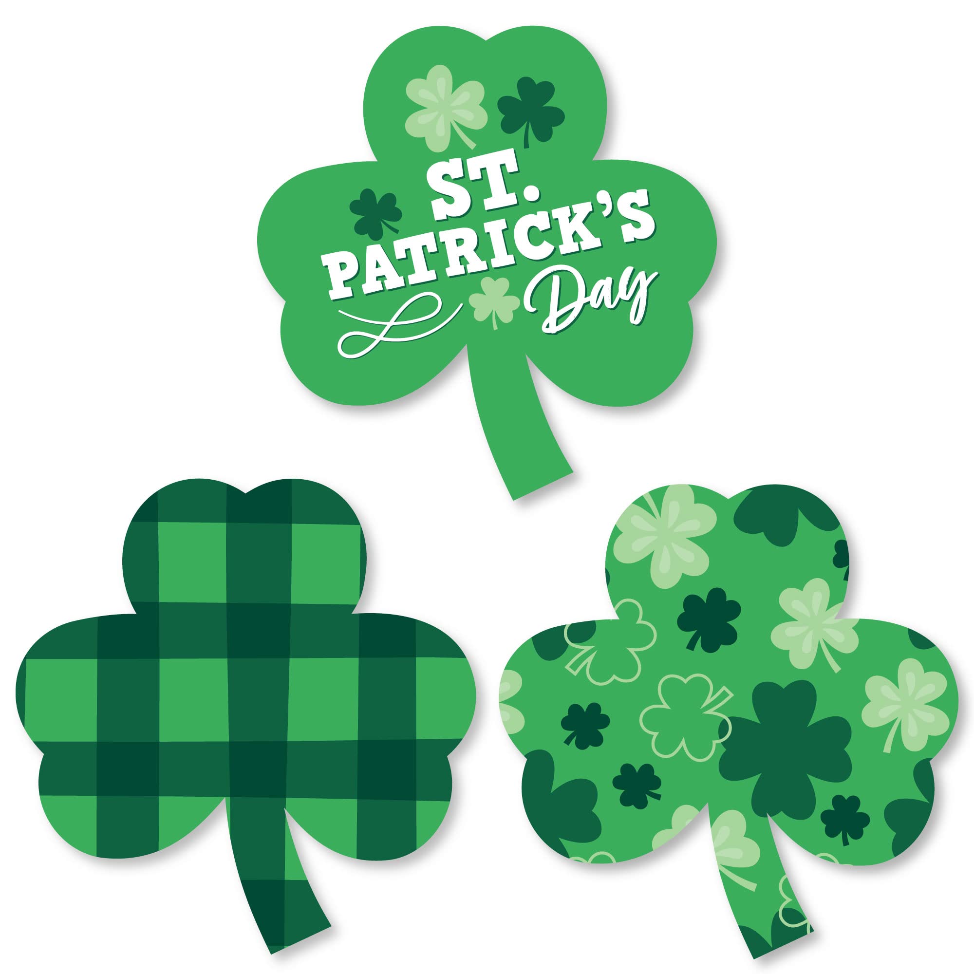 Big Dot Of Happiness Shamrock St. Patrick'S Day - Diy Shaped Saint Paddy'S Day Party Cut-Outs - 24 Count