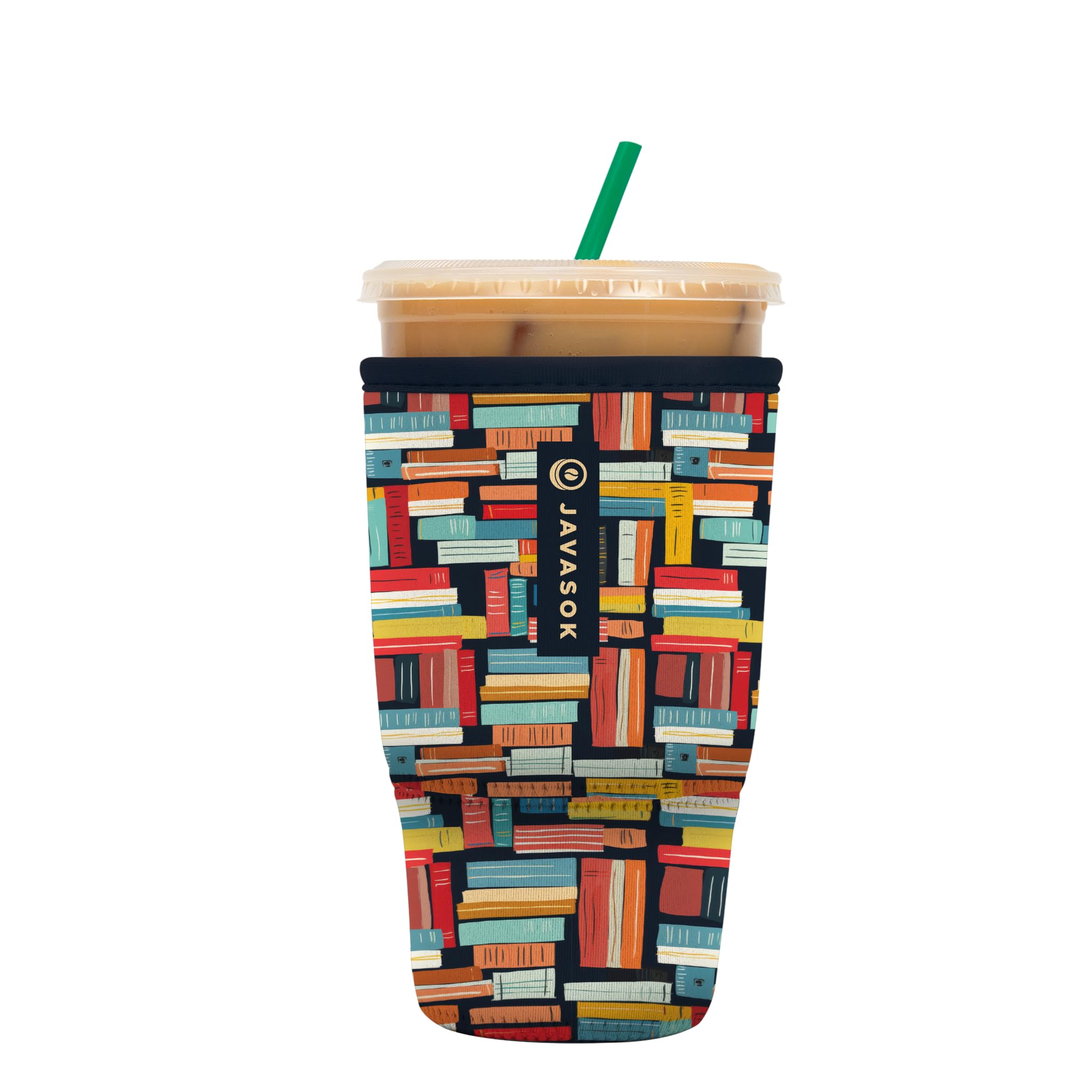 Sok It Java Sok Iced Coffee & Cold Soda Insulated Neoprene Cup Sleeve (Well Read, Large: 30-32oz)
