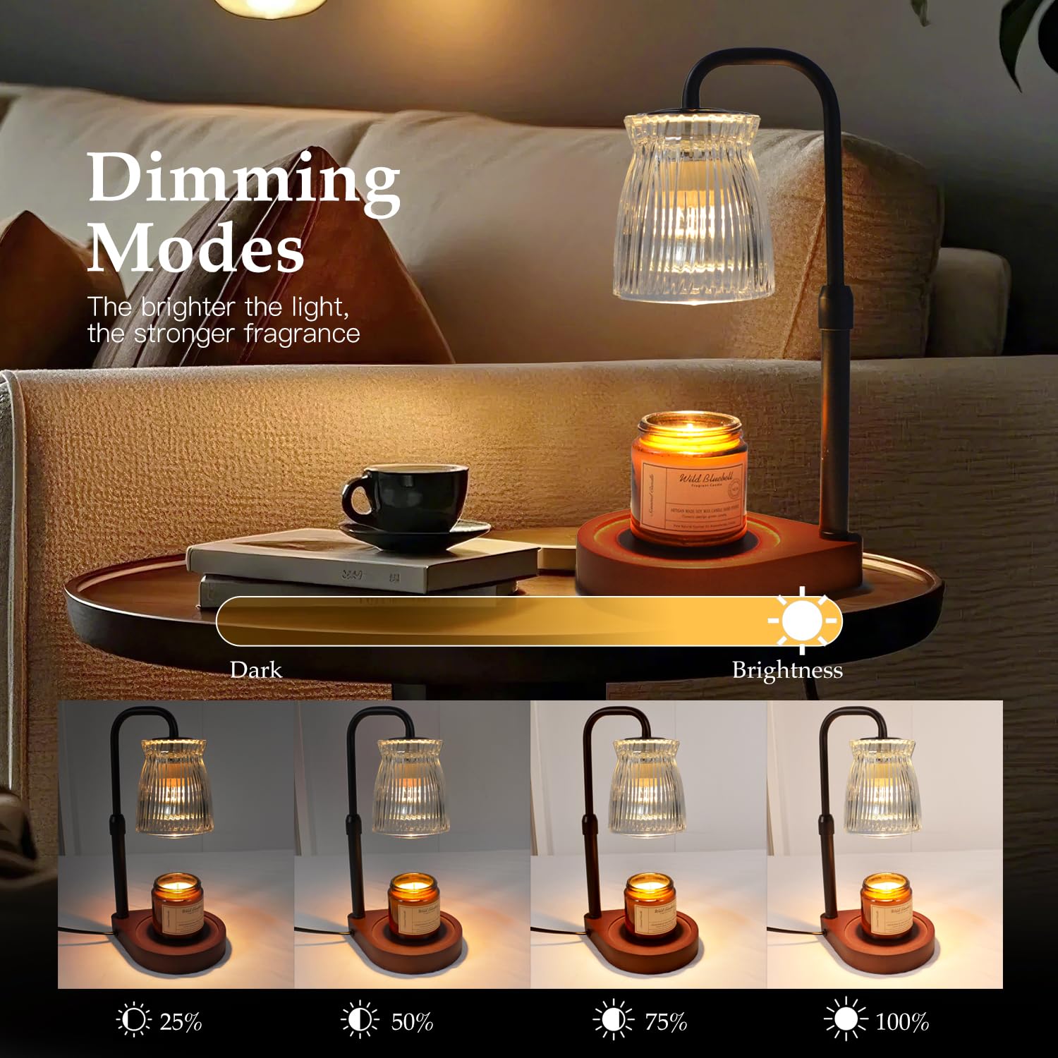 Shering Candle Warmer Lamp with Timer Dimmable, Gift Box, Gifts for Her, Birthday Gifts for Women, House Warming Gift New Home D